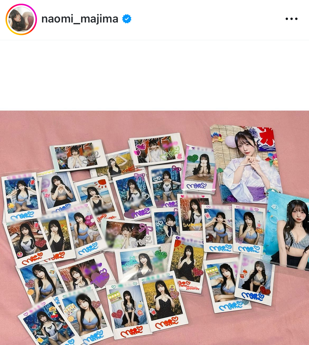真島なおみのインスタグラムから