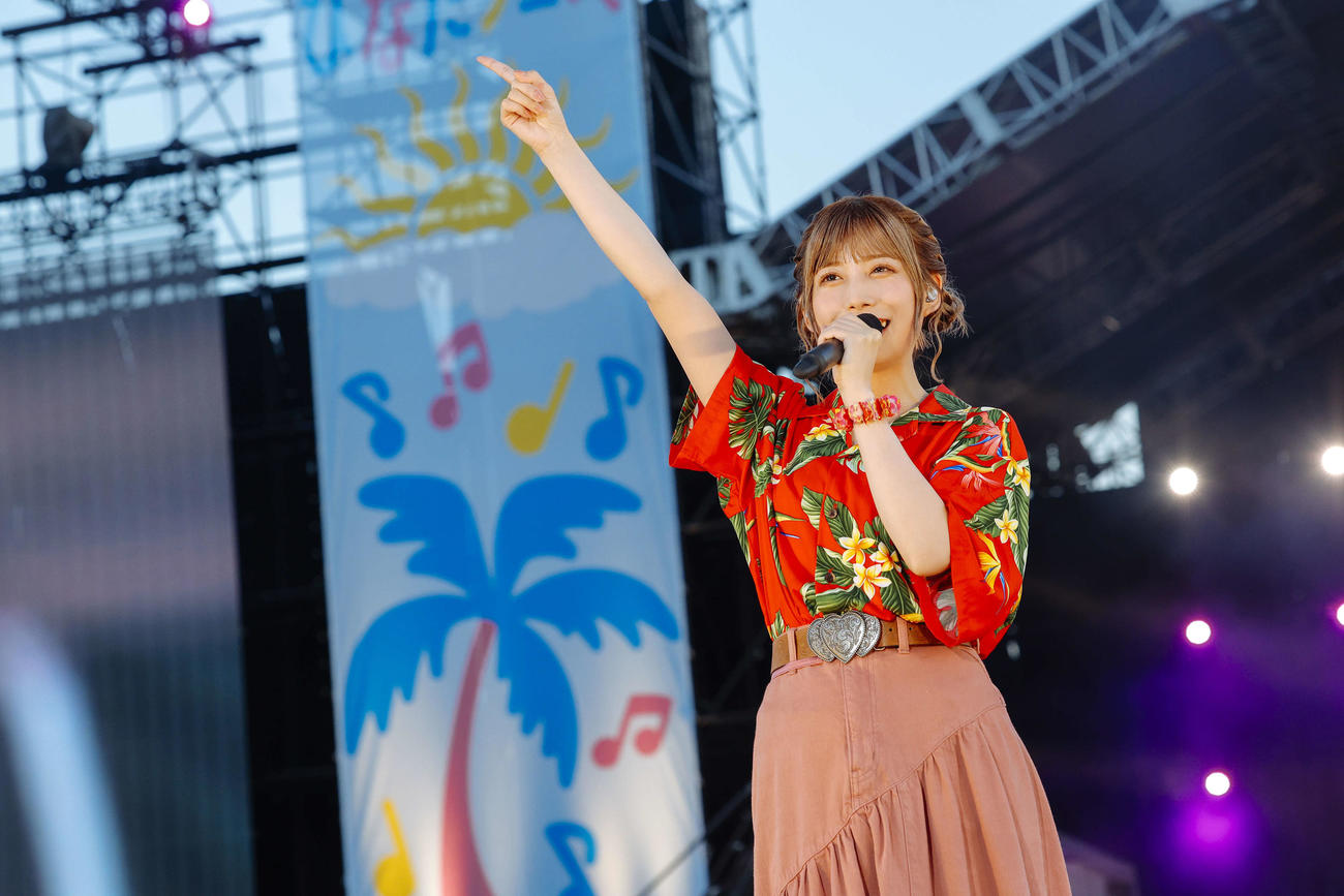 「ひなたフェス2024」でパフォーマンスする日向坂46東村芽依（C）Seed＆Flower LLC