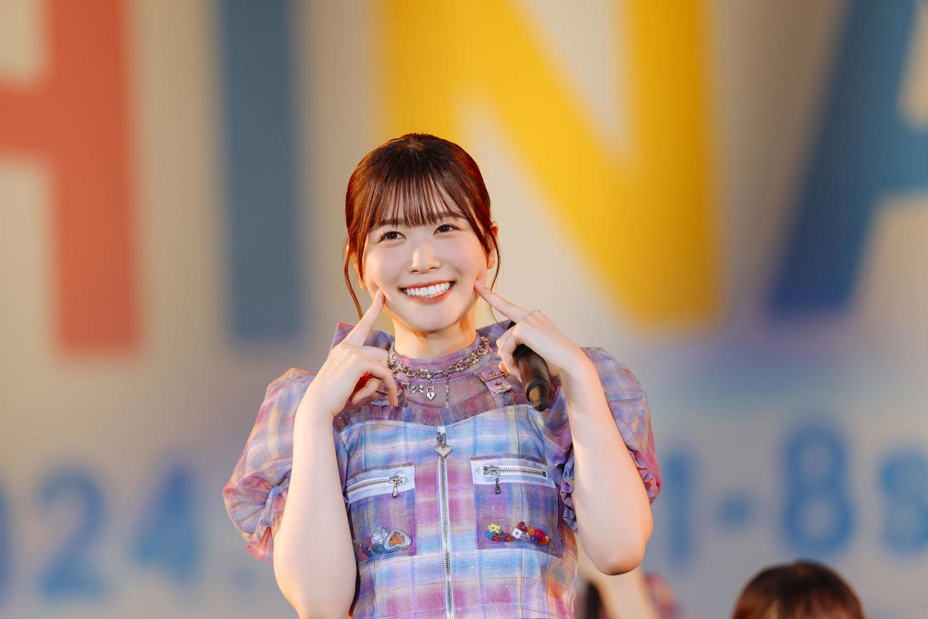 「ひなたフェス2024」でパフォーマンスする日向坂46丹生明里（C）Seed＆Flower LLC