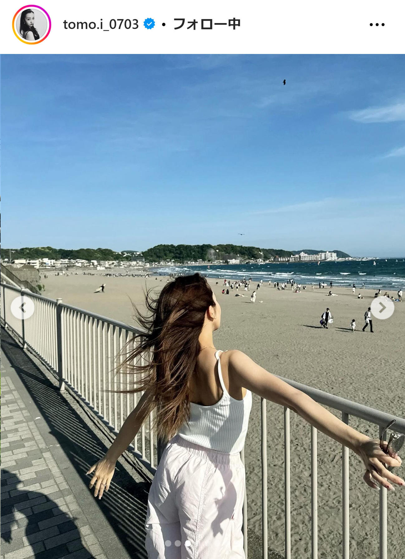 板野友美のインスタグラムから