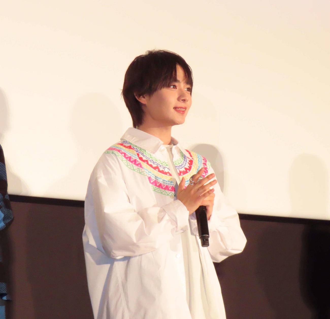 初主演映画「恋を知らない僕たちは」の舞台あいさつに出席したなにわ男子の大西流星