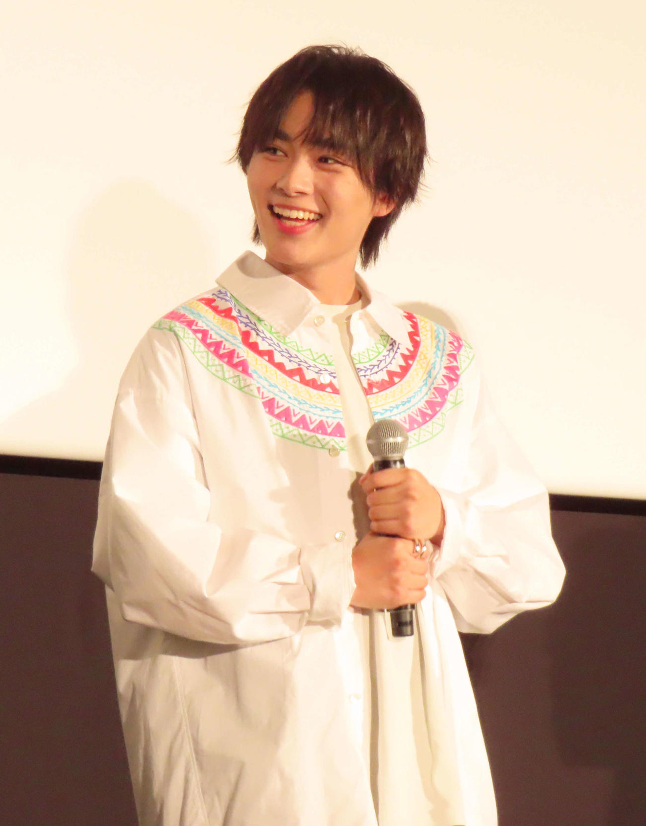 初主演映画「恋を知らない僕たちは」の舞台あいさつに出席したなにわ男子の大西流星
