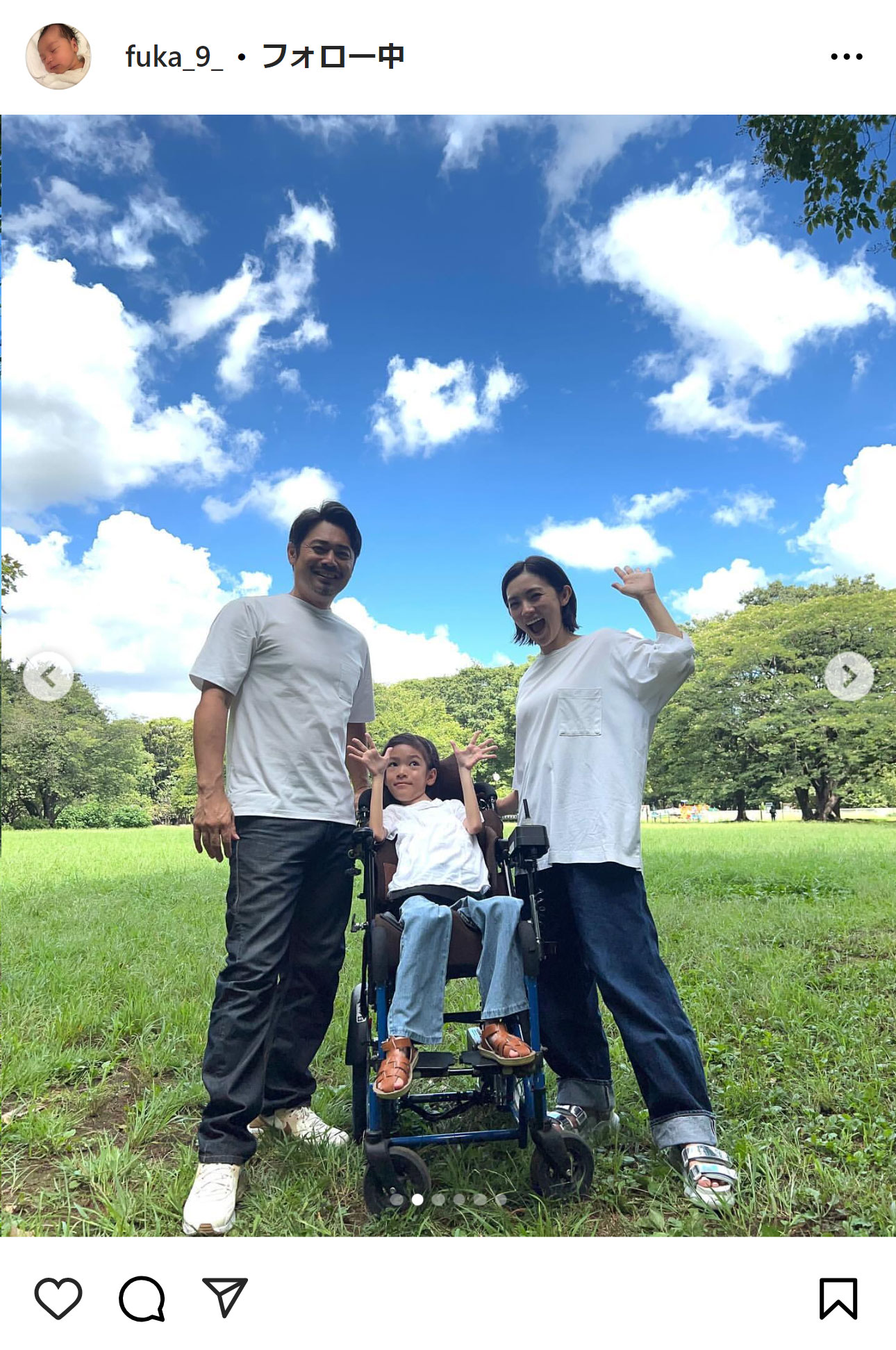 星野真里の娘のインスタグラムから