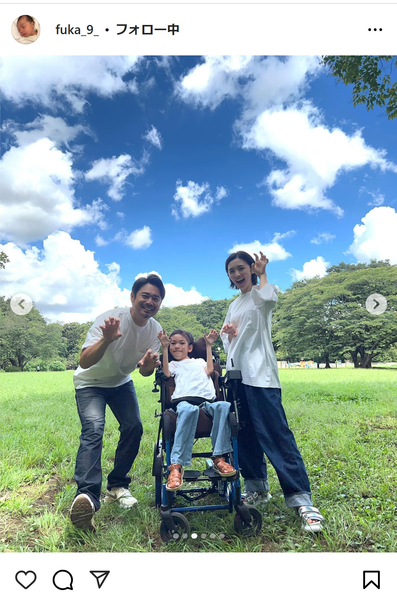 星野真里の娘のインスタグラムから
