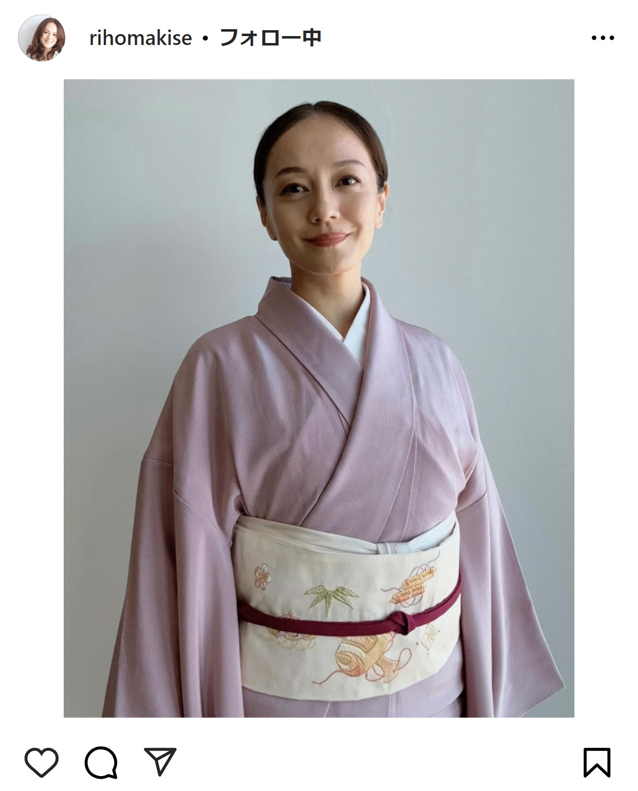 牧瀬里穂のインスタグラムから