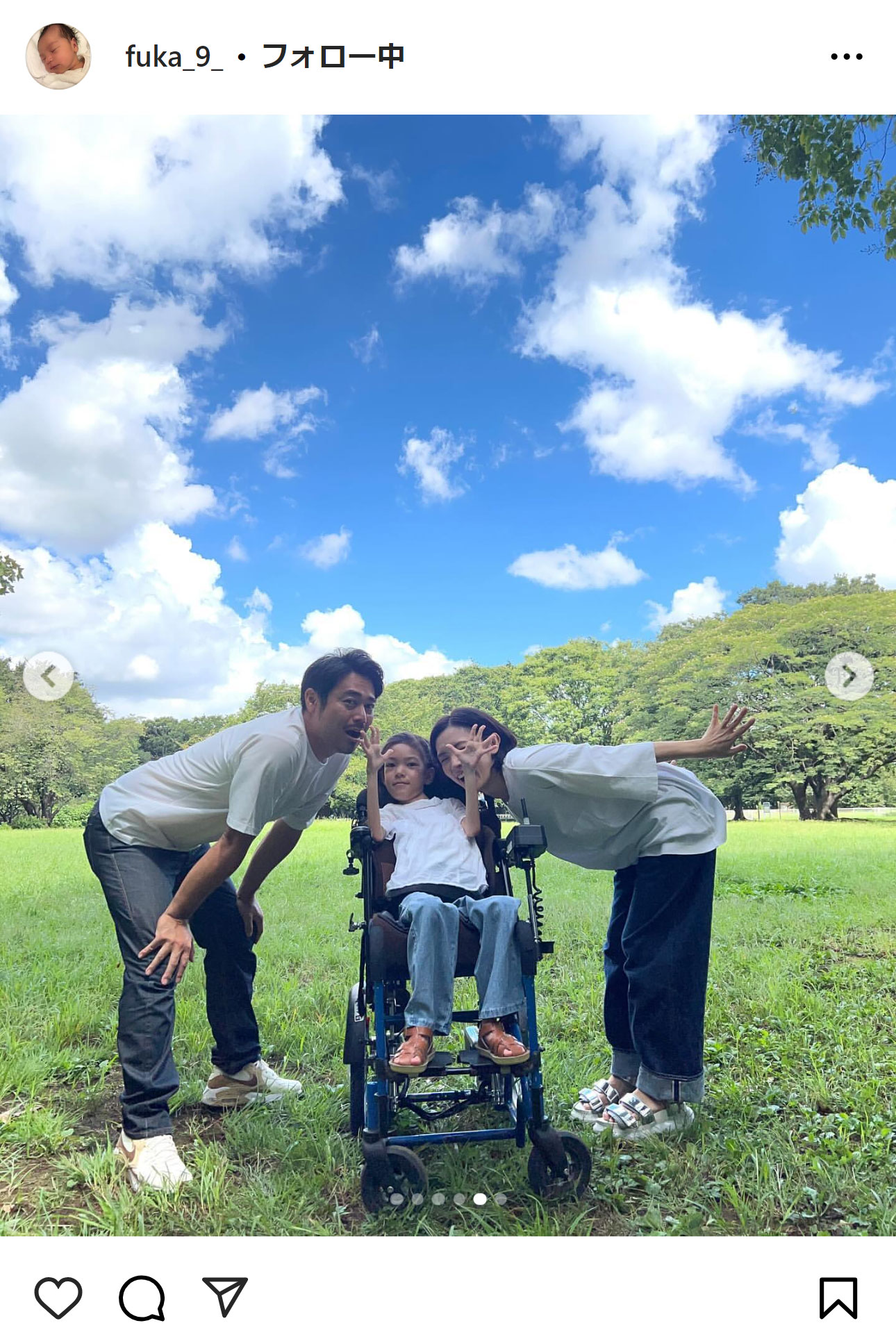 星野真里の娘のインスタグラムから