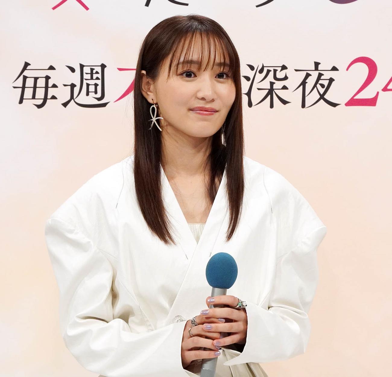 テレビ東京「チェイサーゲームW2美しき天女たち」記者会見に出席した菅井友香