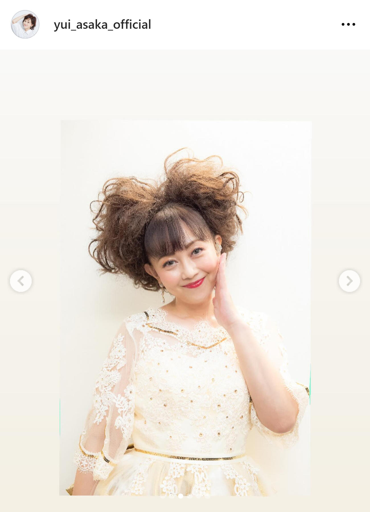 浅香唯のインスタグラムから