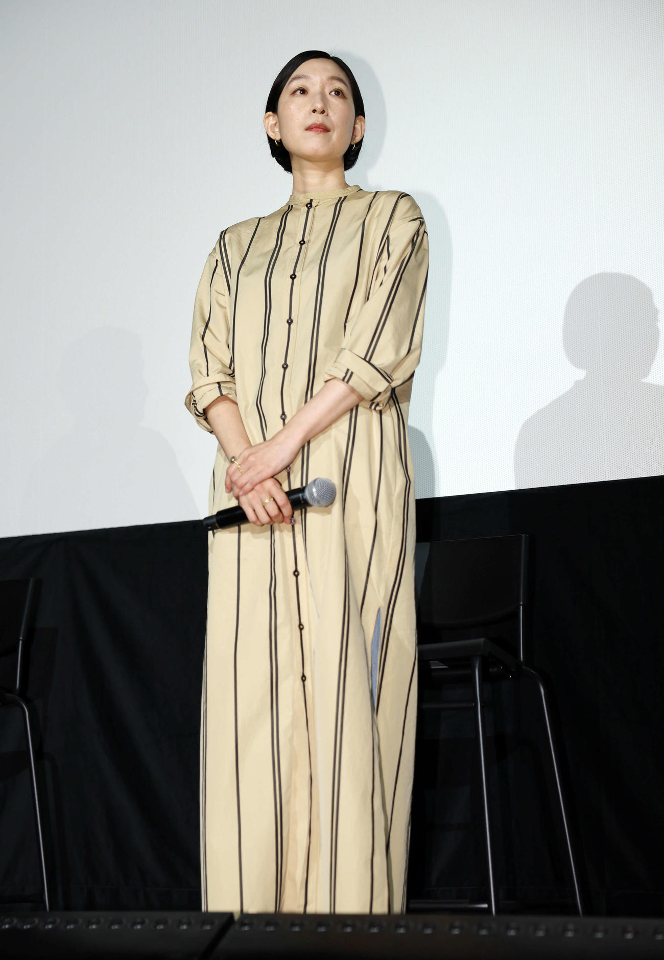 映画「愛に乱暴」妻と夫の上映後トークショーに登壇した江口のりこ（撮影・宮地輝）