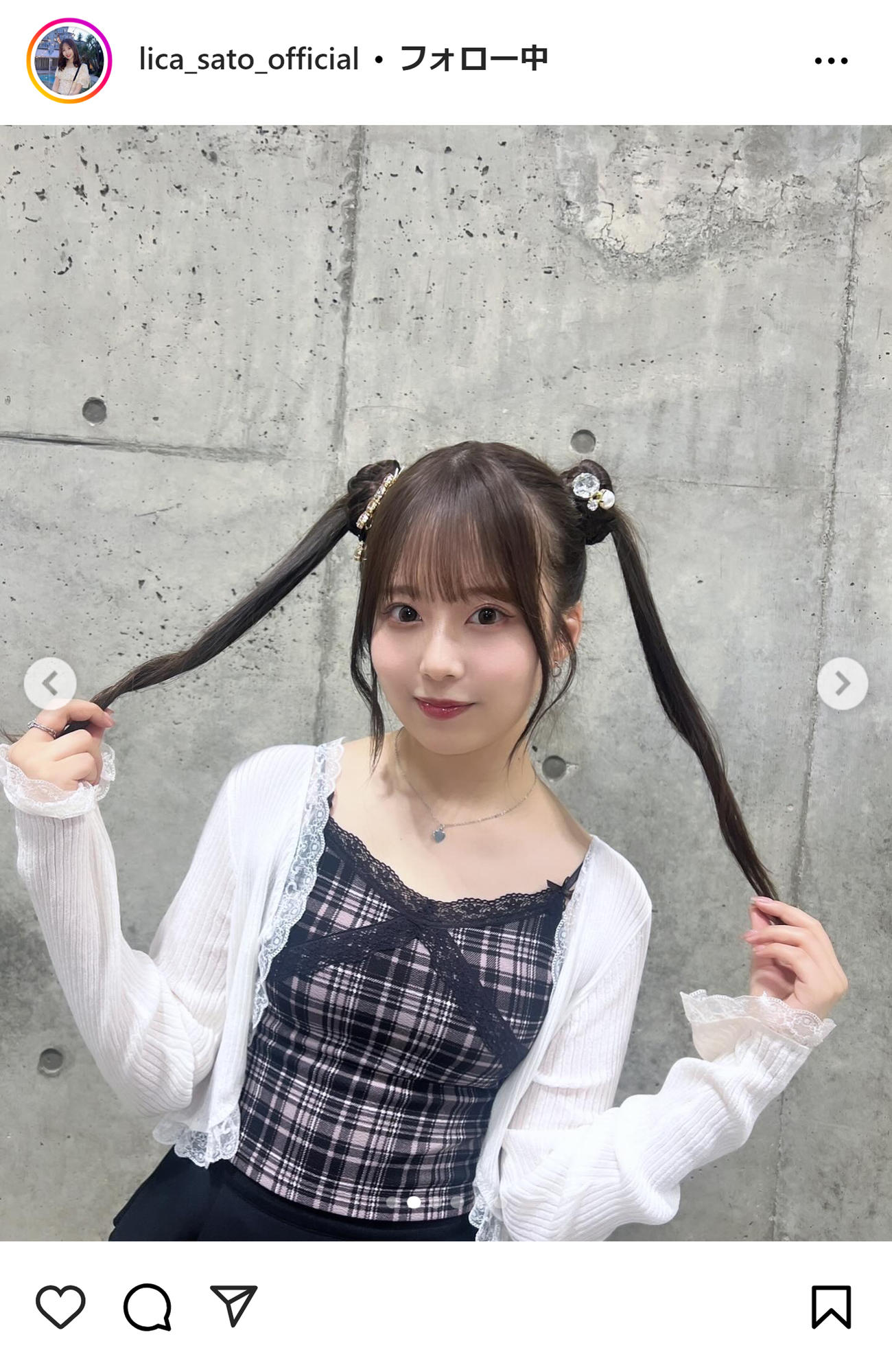 乃木坂46佐藤璃果のインスタグラムから