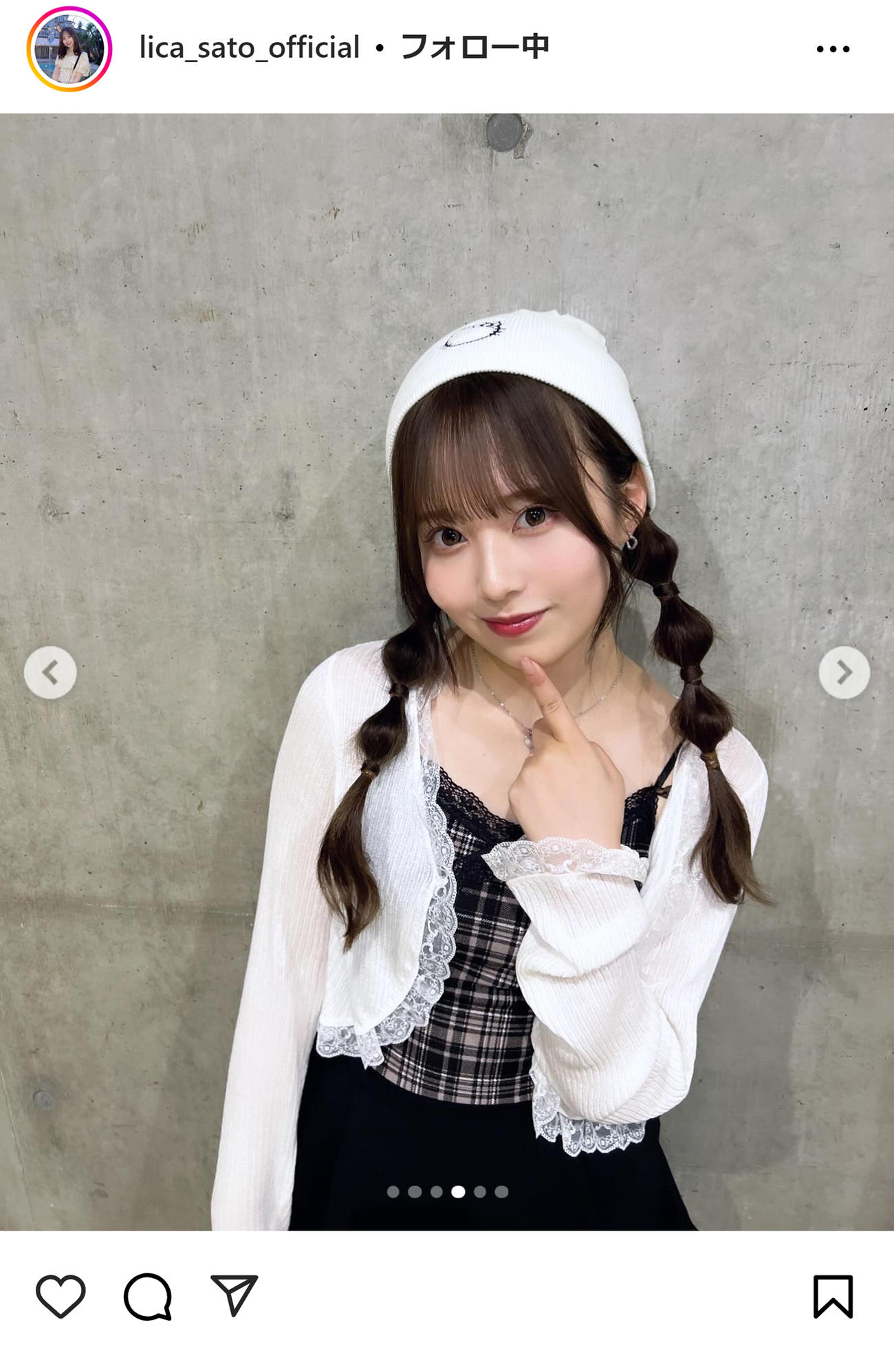 乃木坂46佐藤璃果のインスタグラムから