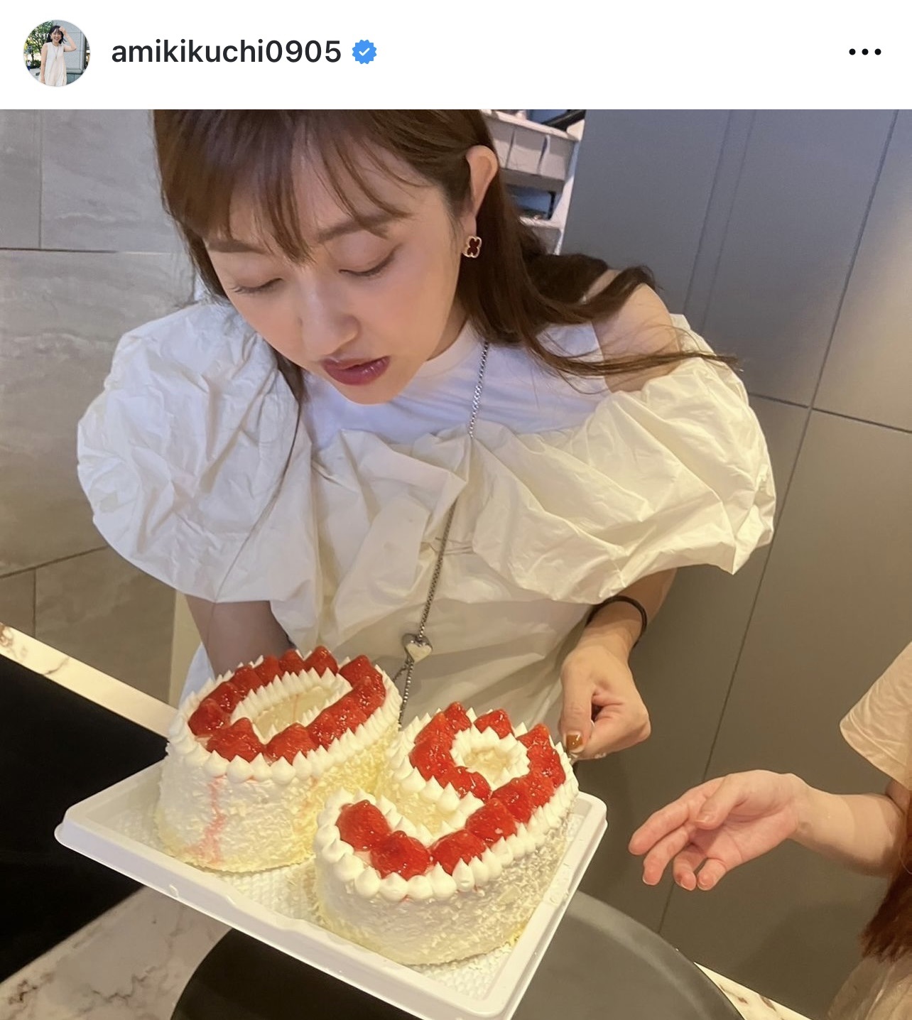 菊地亜美のインスタグラムから