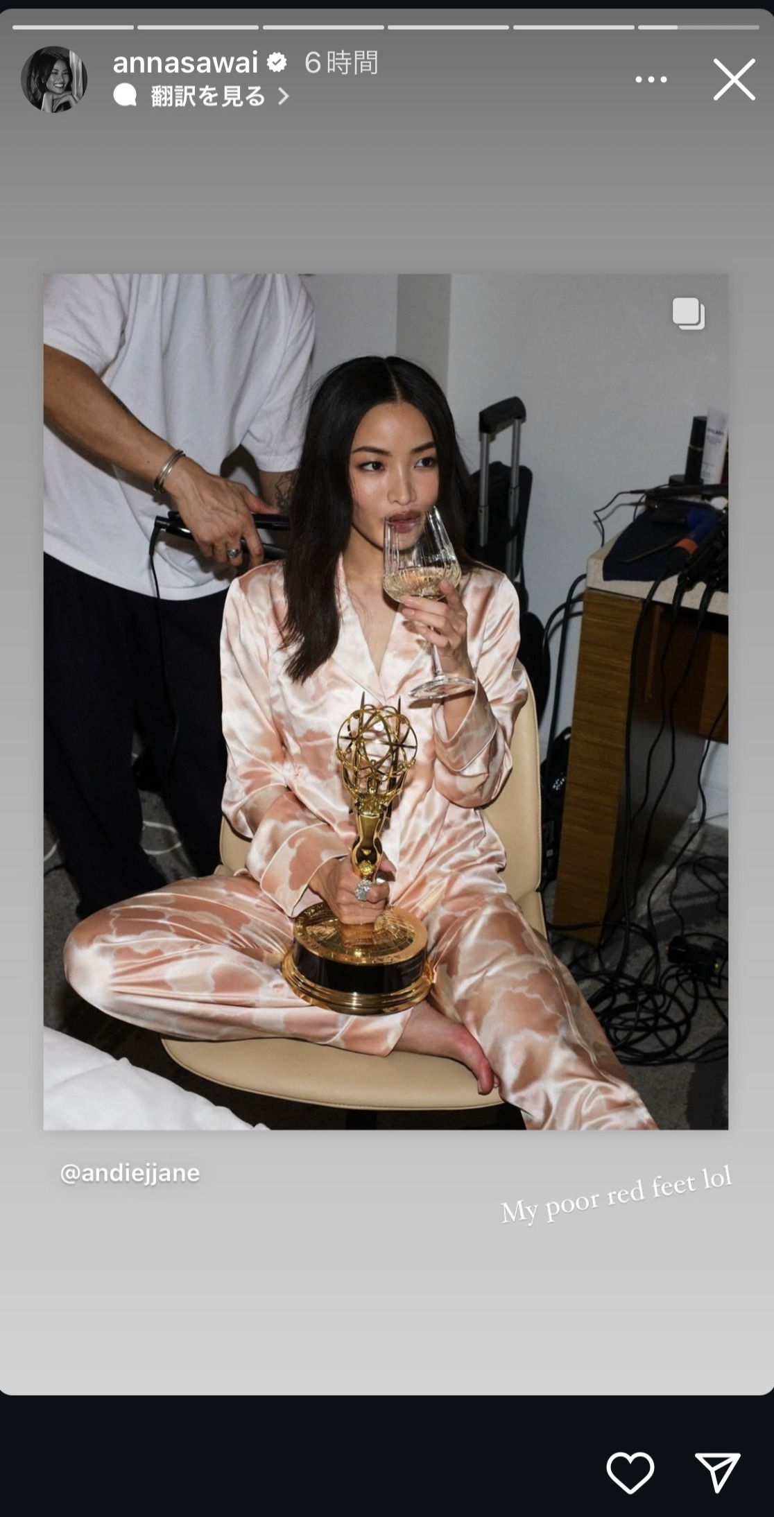 アンナ・サワイのインスタグラムから