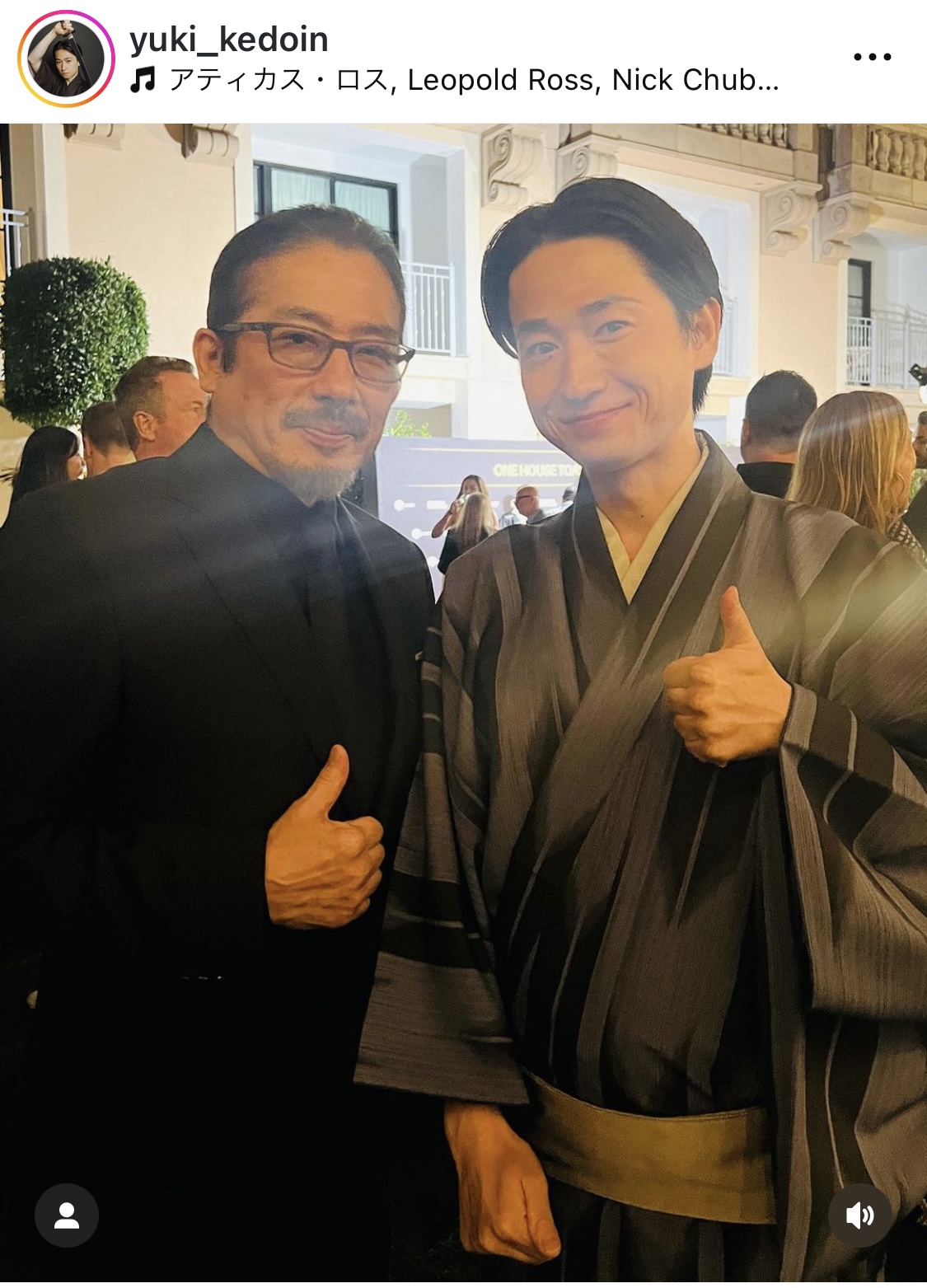 祁答院雄貴インスタグラムから