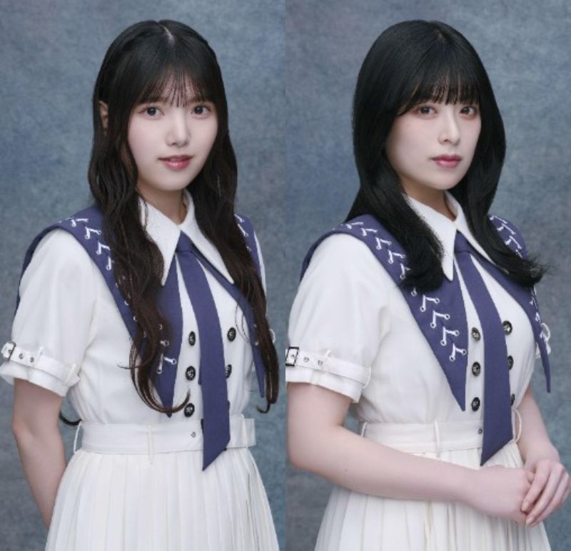 櫻坂46の（左から）上村莉菜と齋藤冬優花