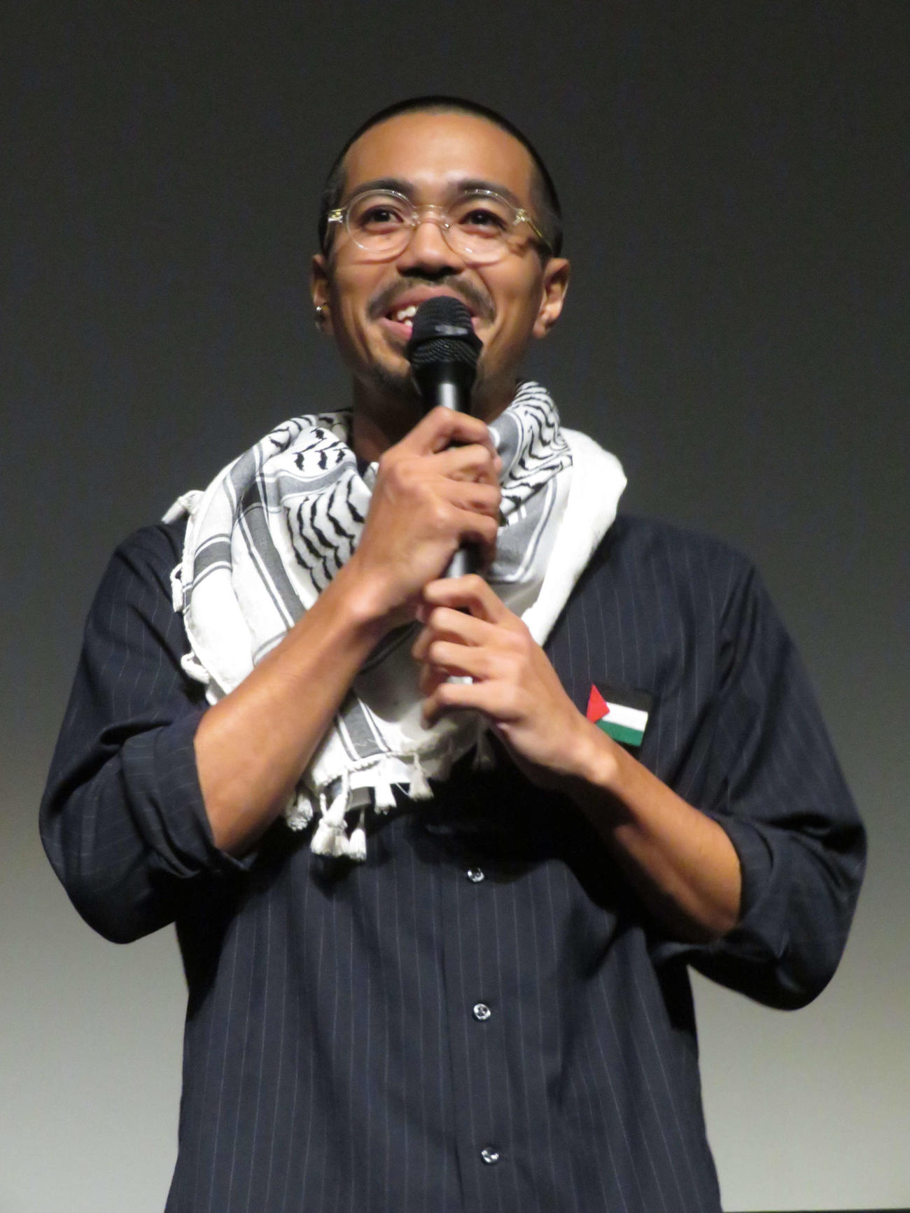 映画「HAPPYEND」トークイベントに登壇した空音央監督（撮影・村上幸将）