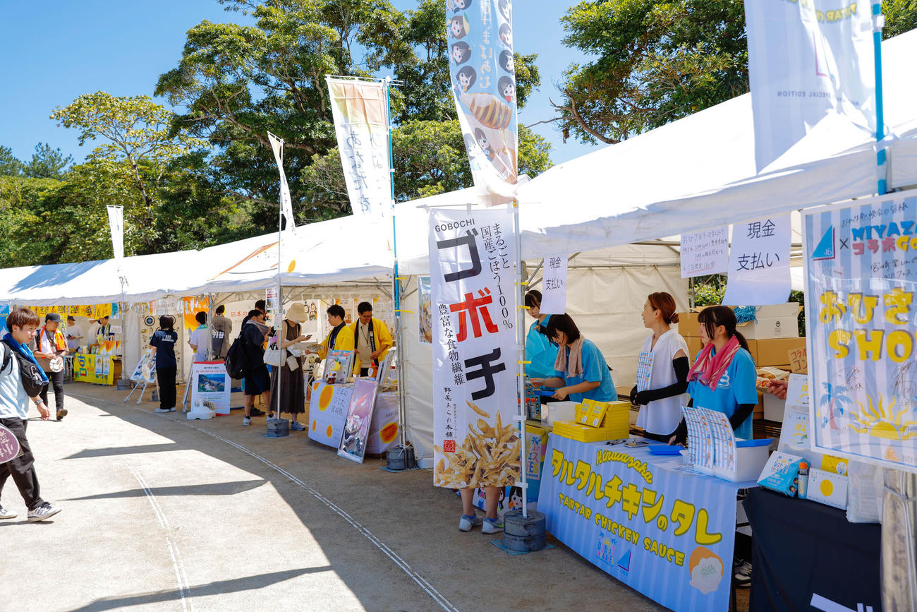 日向坂46の「ひなたフェス2024」に多くの地元企業や飲食店などがブースを出した　撮影／木村泰之
