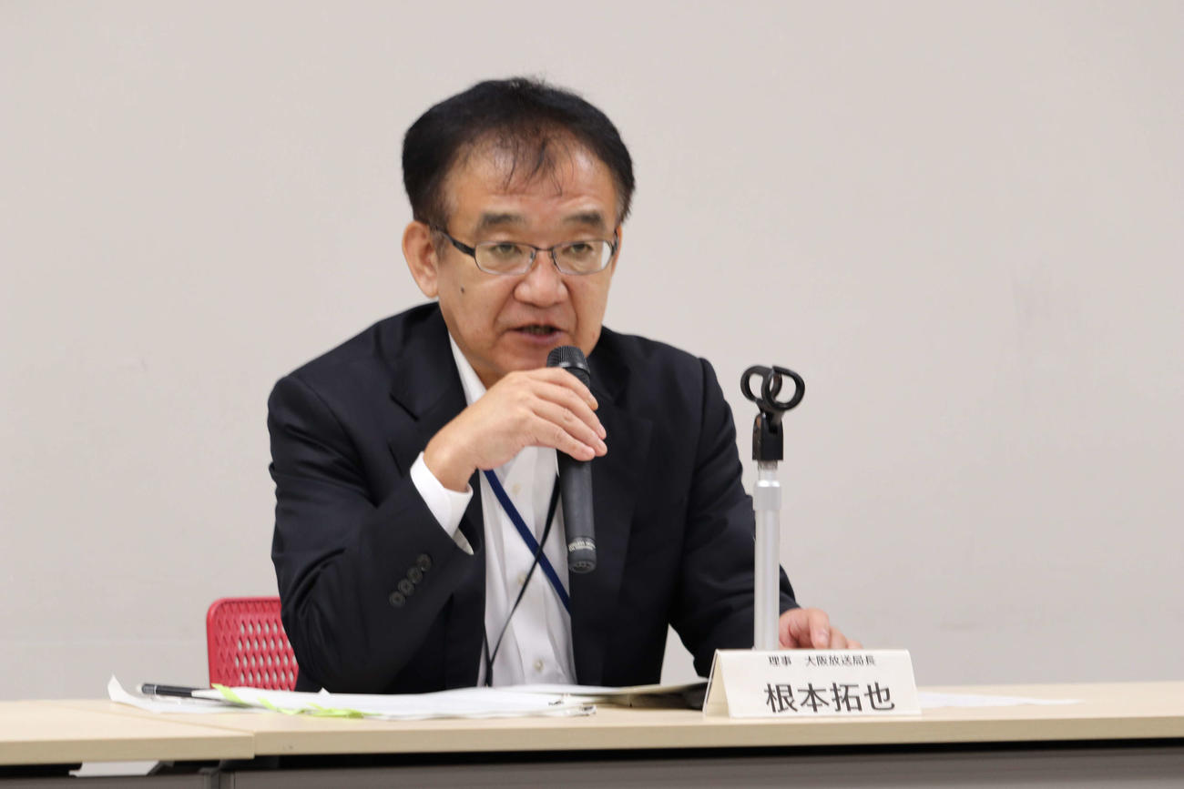 NHK連続テレビ小説「おむすび」の放送開始に期待した根本拓也NHK大阪放送局長（撮影・阪口孝志）