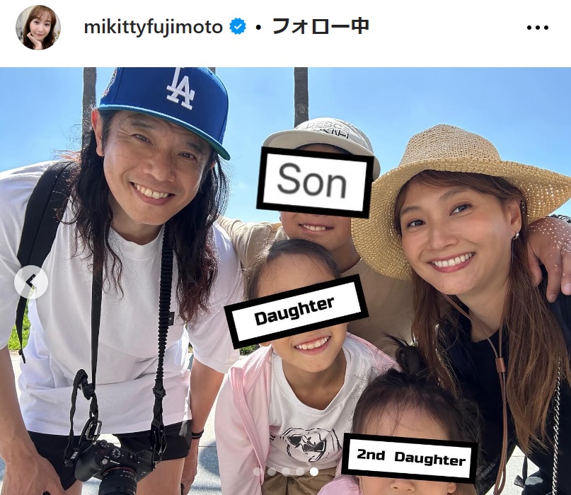 藤本美貴のインスタグラムから