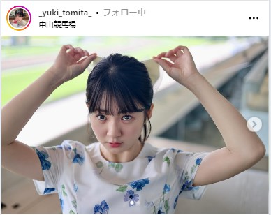 冨田有紀アナウンサーのインスタグラムから