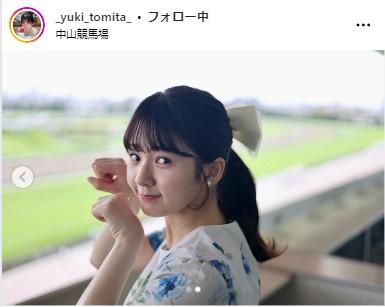冨田有紀アナウンサーのインスタグラムから