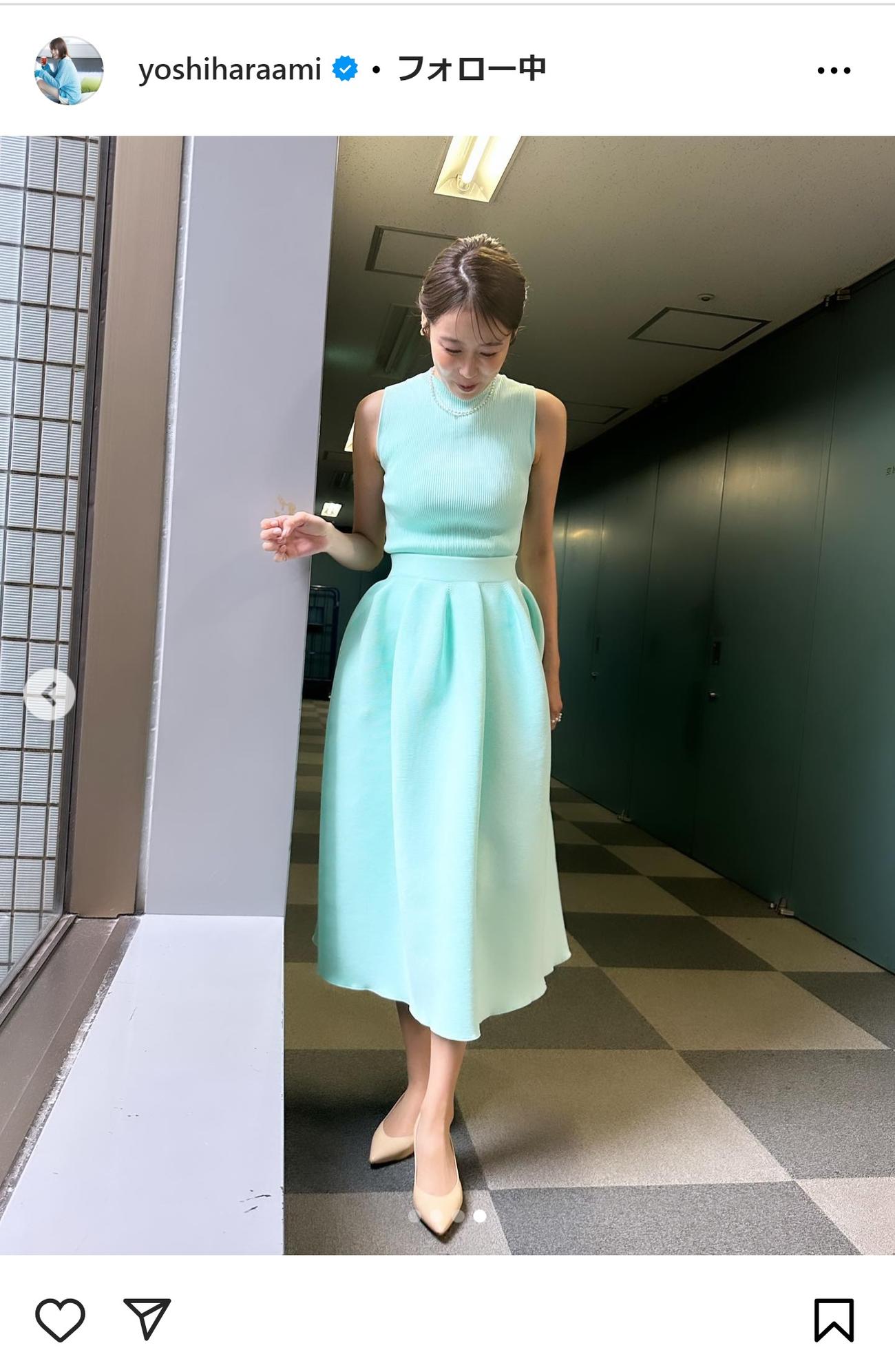 良原安美アナのインスタグラムから