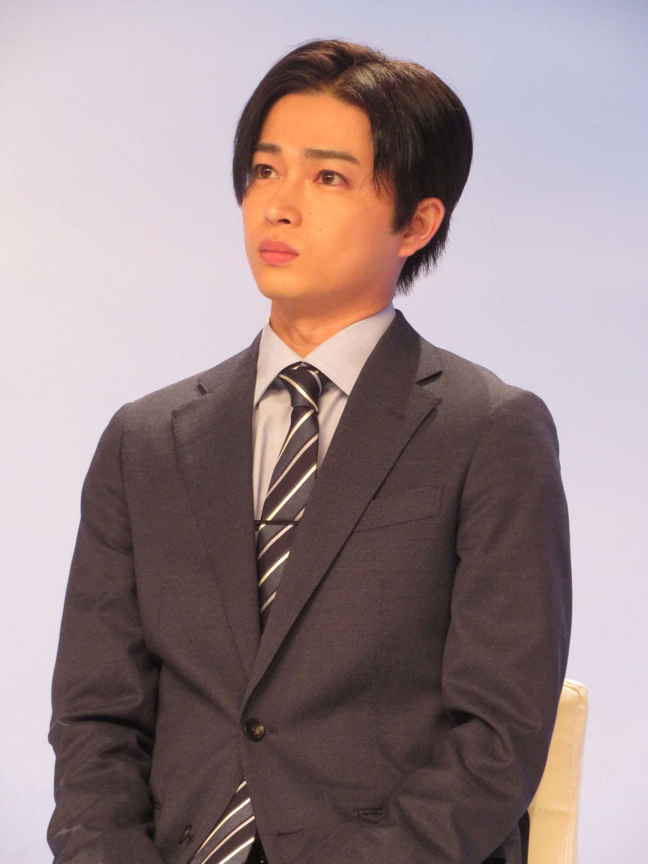 カンテレ・フジテレビ系「スノードロップの初恋」制作発表に出席した曽田陵介
