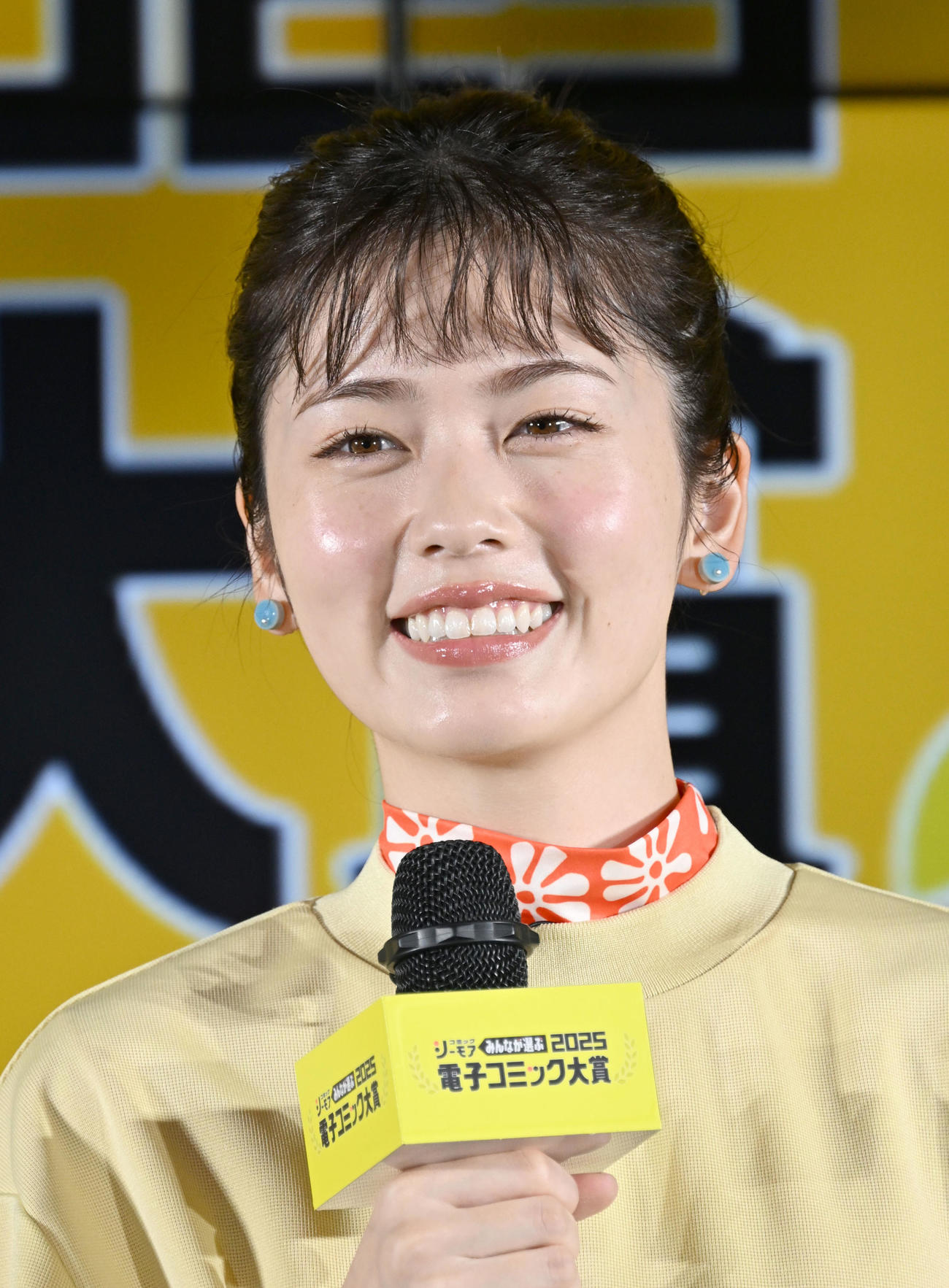 イベントに登場し、しなやかで芯のある美しい体作りを目指し、ピラティスを始めようと思ってることを明かした小芝風花（撮影・千葉一成）