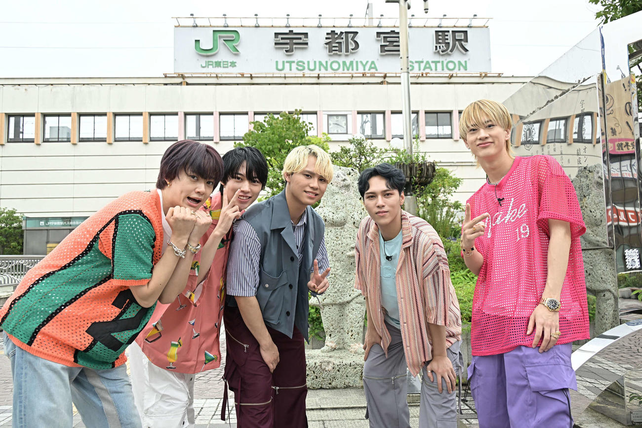 「EBiDANのフォトリップ」放送開始が決まった（左から）「BUDDiiS」FUMINORI、HARUKI、SHOW、KEVIN、MORRIE