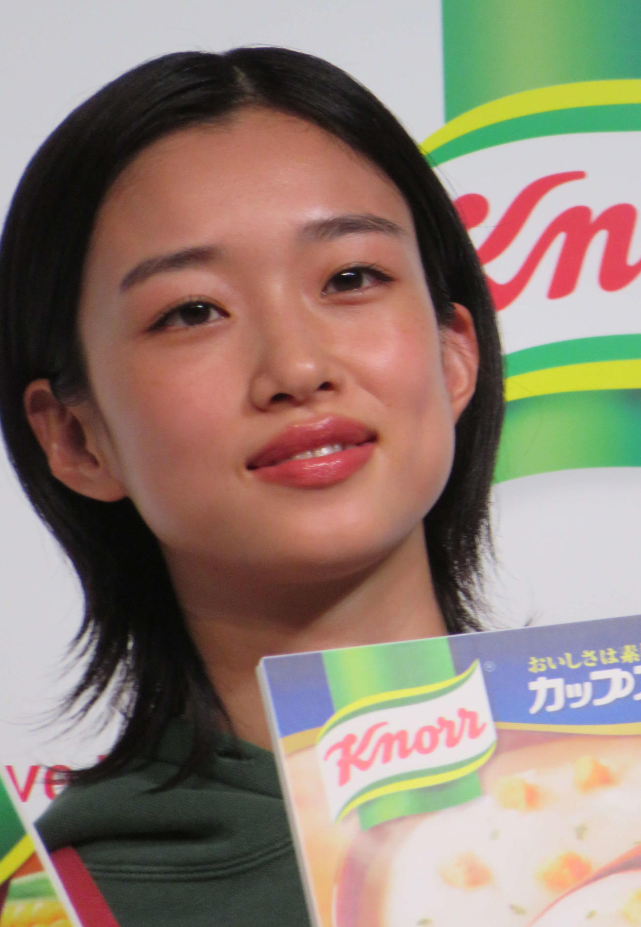 味の素「クノールカップスープ」の新CM発表会見を行った河合優実