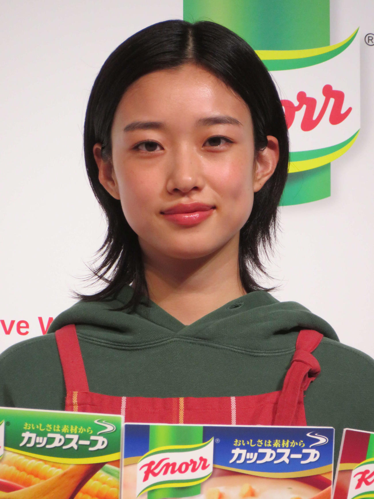 味の素「クノールカップスープ」の新CM発表会見を行った河合優実