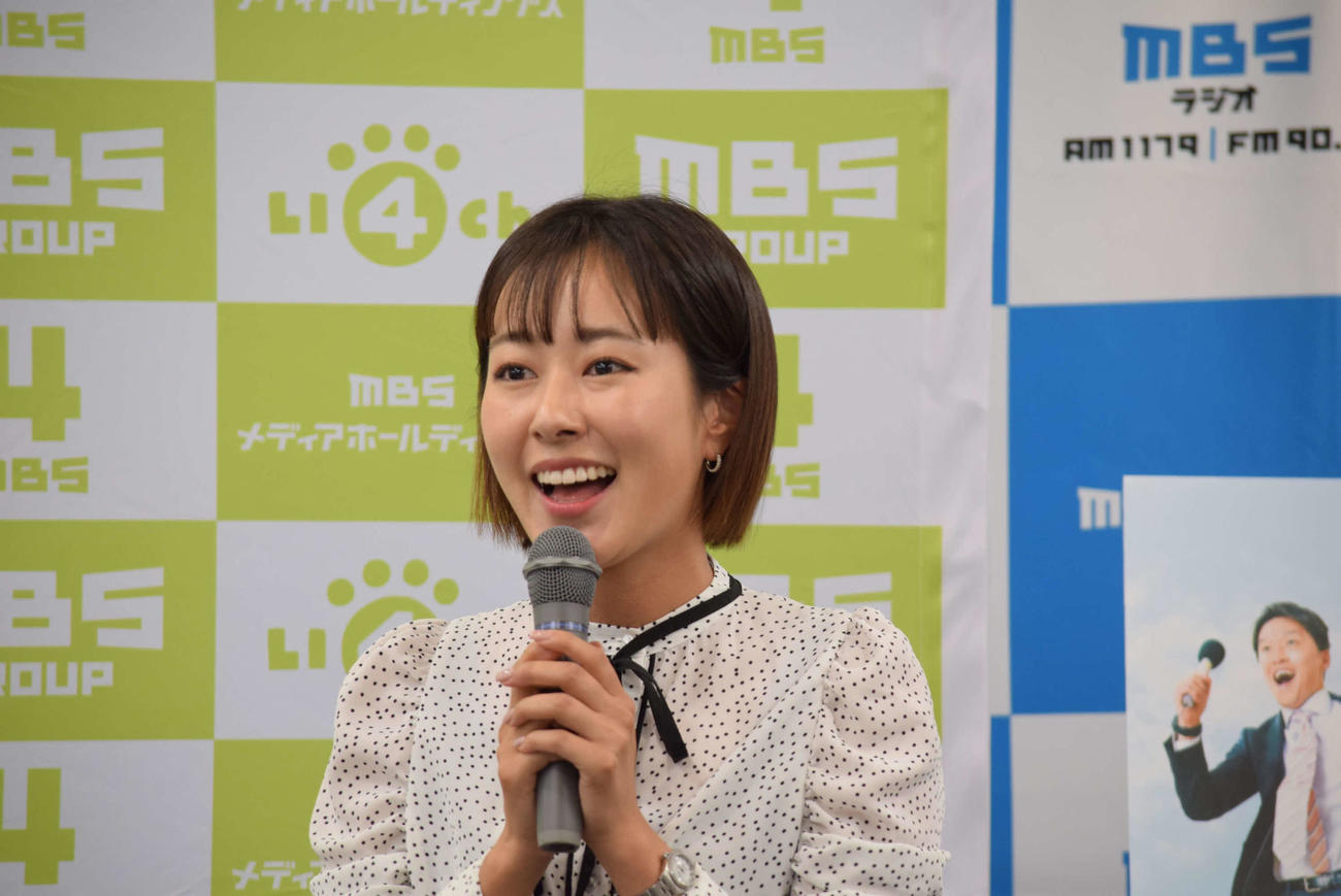 MBSテレビの前田春香アナウンサー（撮影・阪口孝志）