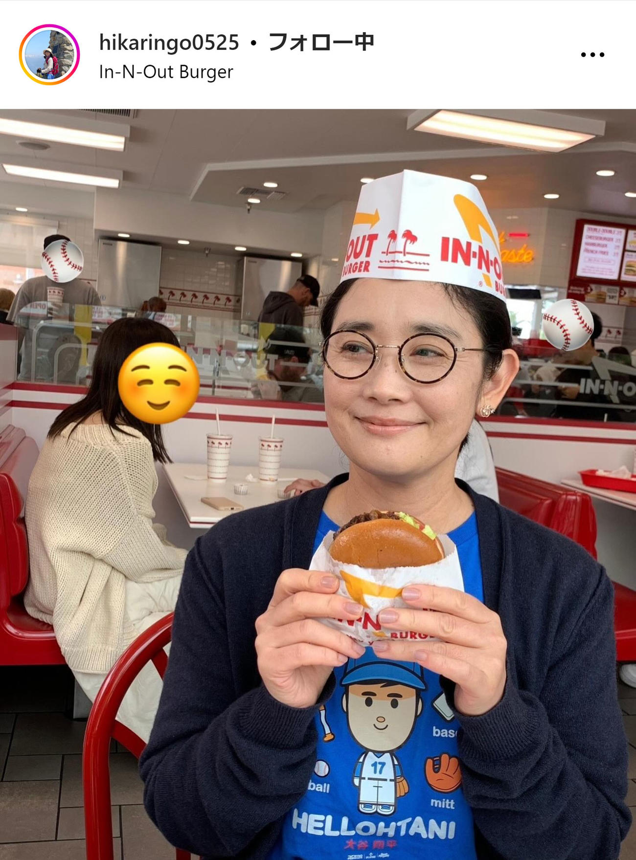 石田ひかりのインスタグラムから