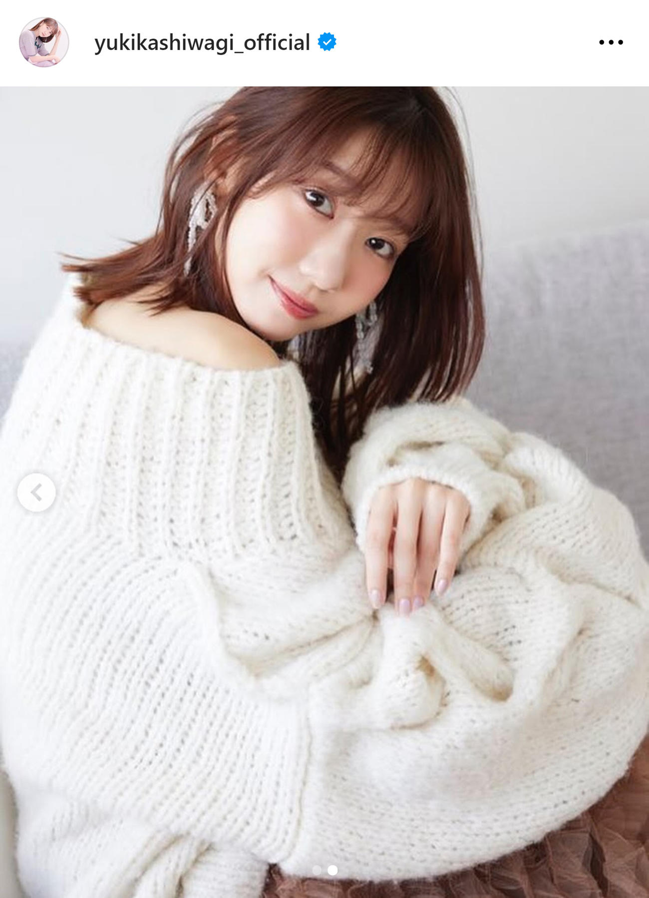 柏木由紀のインスタグラムから
