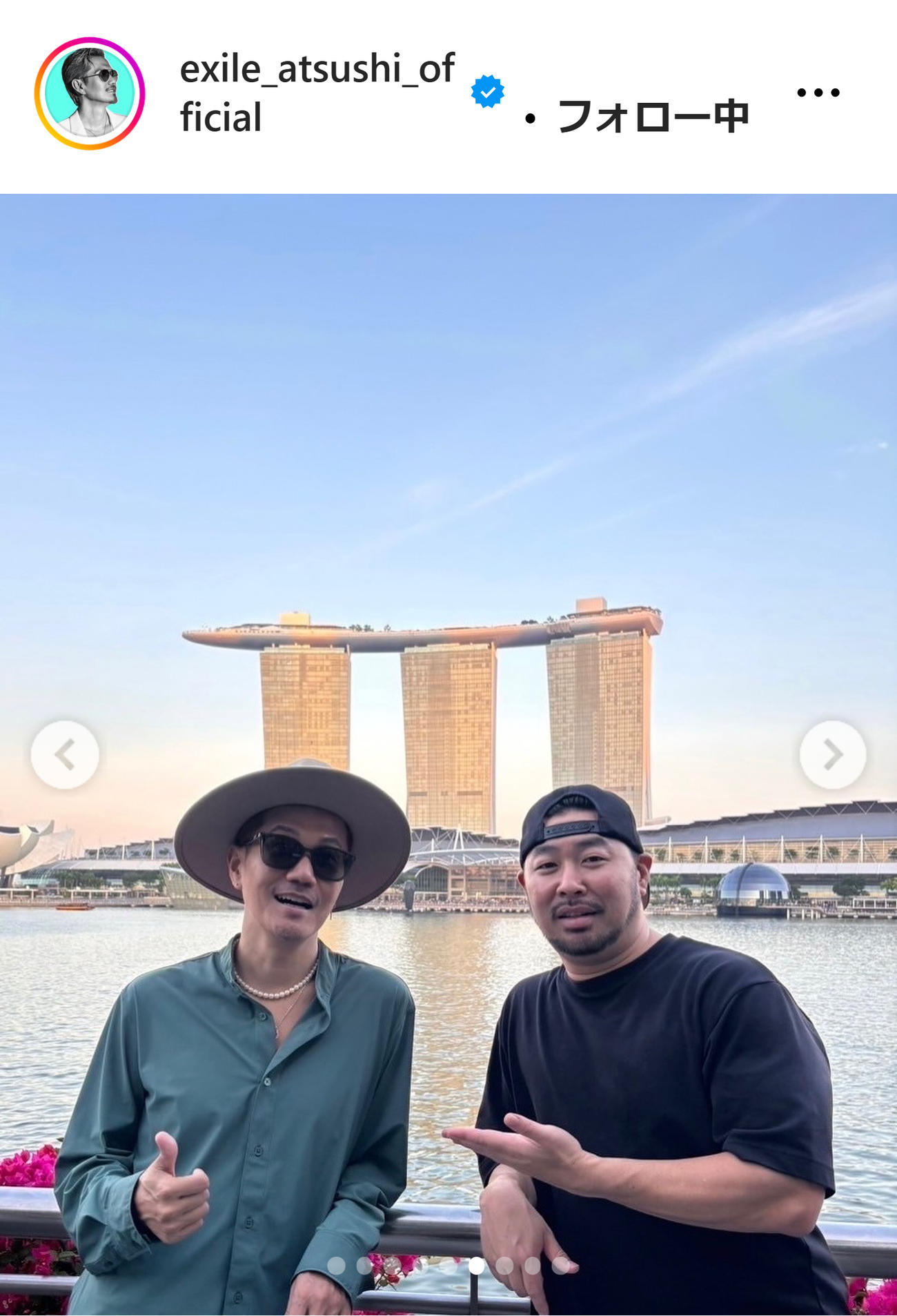 EXILE ATSUSHIのインスタグラムから
