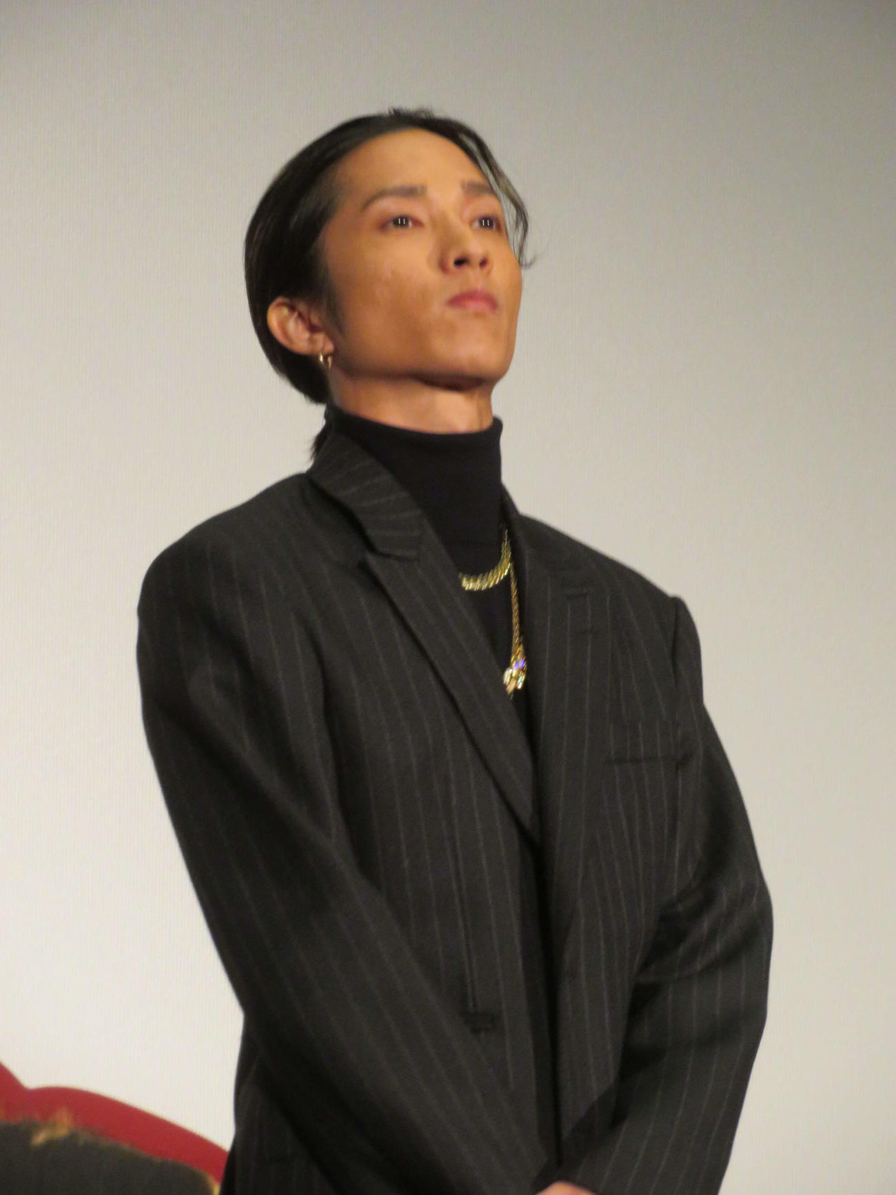 映画「劇場版アクマゲーム　最後の鍵」完成披露試写会に登壇したSixTONES田中樹（撮影・村上幸将）