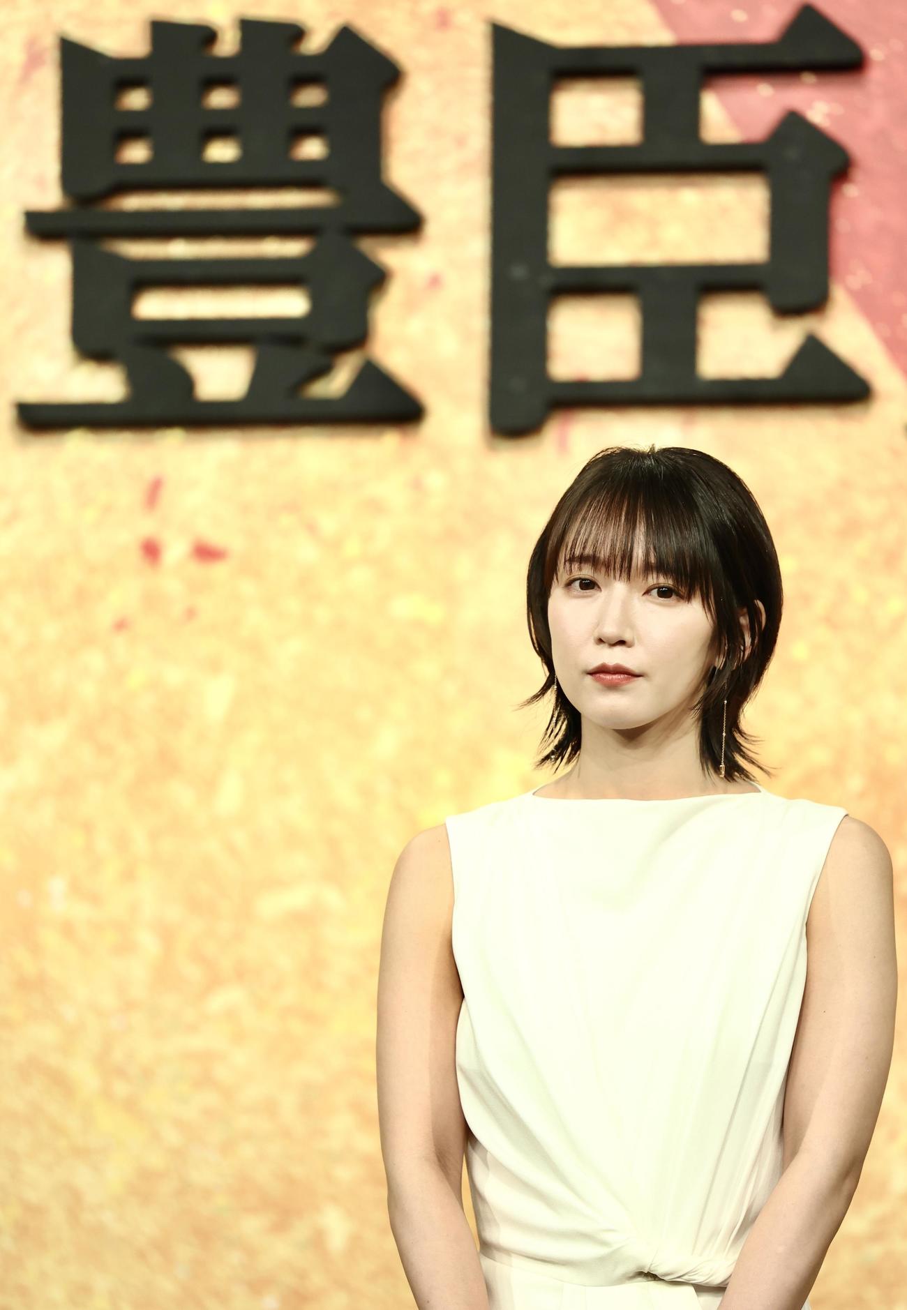 2026年NHK大河ドラマ「豊臣兄弟！」出演者発表会見に臨む吉岡里帆（撮影・河田真司）