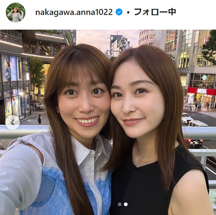 中川安奈アナのインスタグラムから