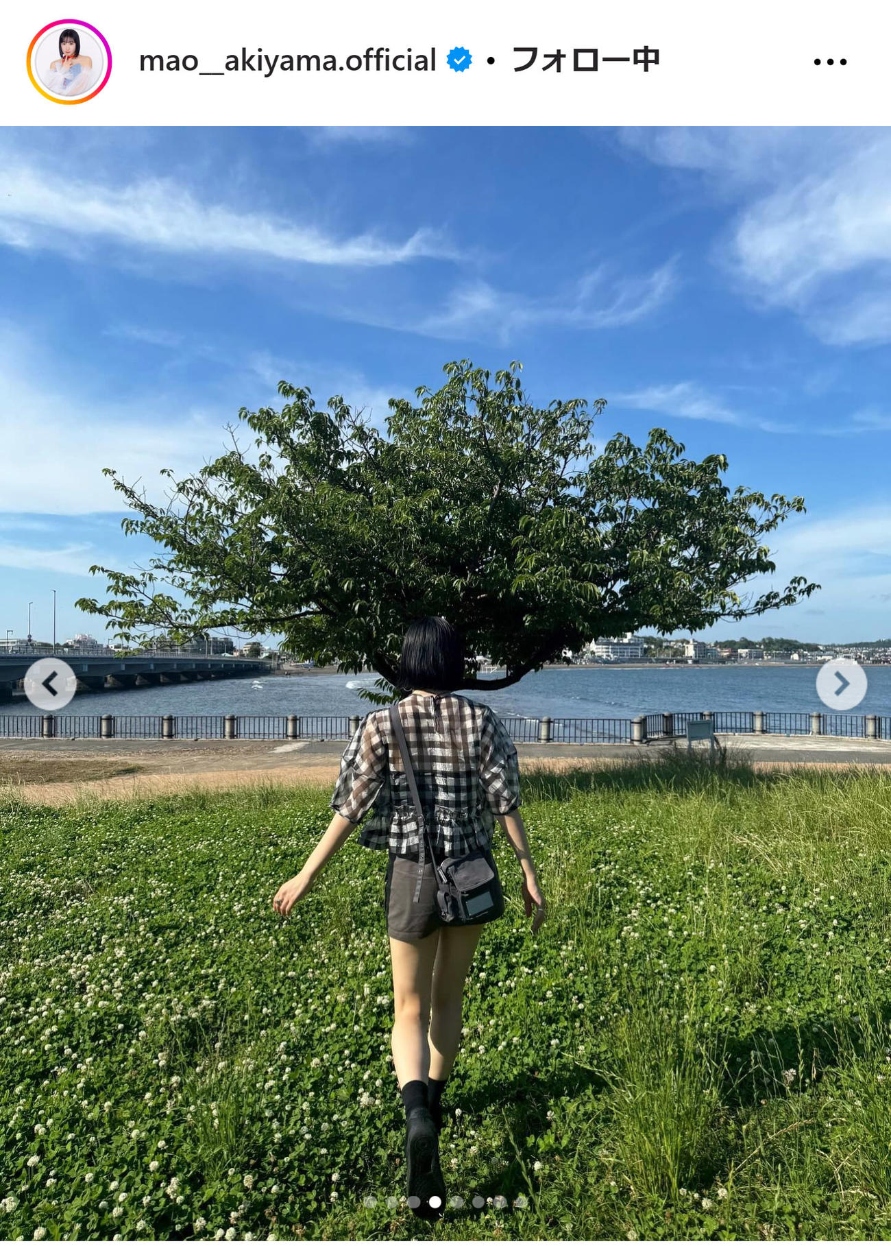 つばきファクトリー秋山眞緒のインスタグラムから
