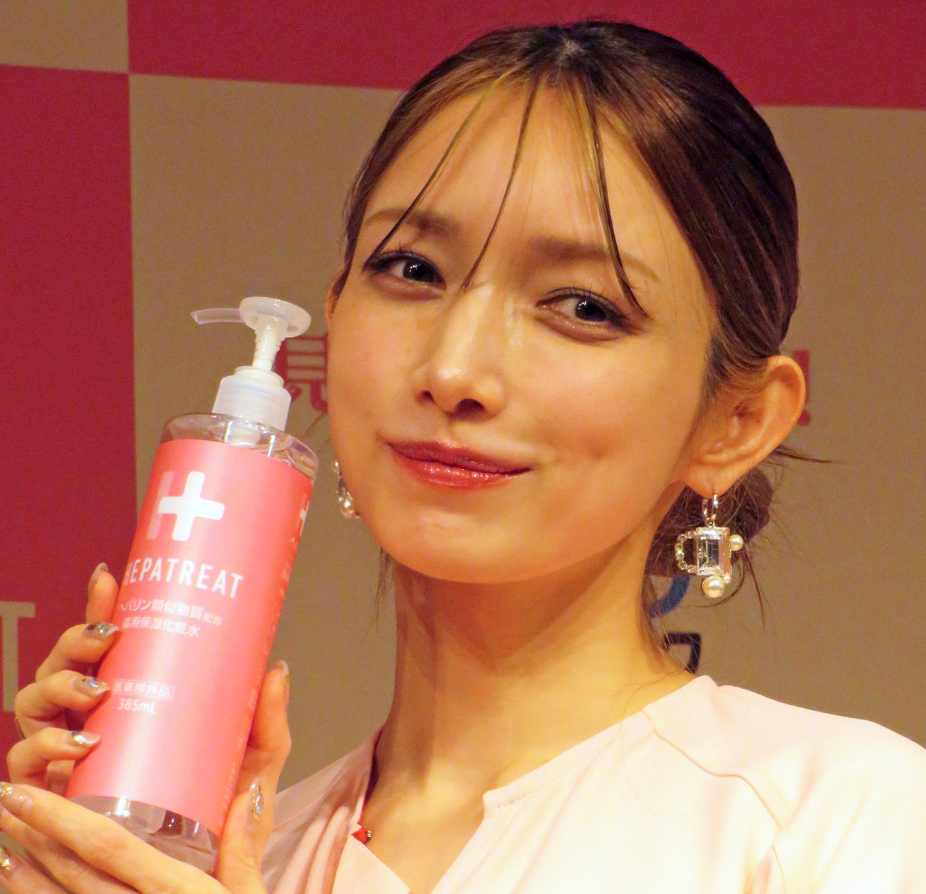 スキンケアブランド「ヘパトリート」のPRイベントを行った後藤真希