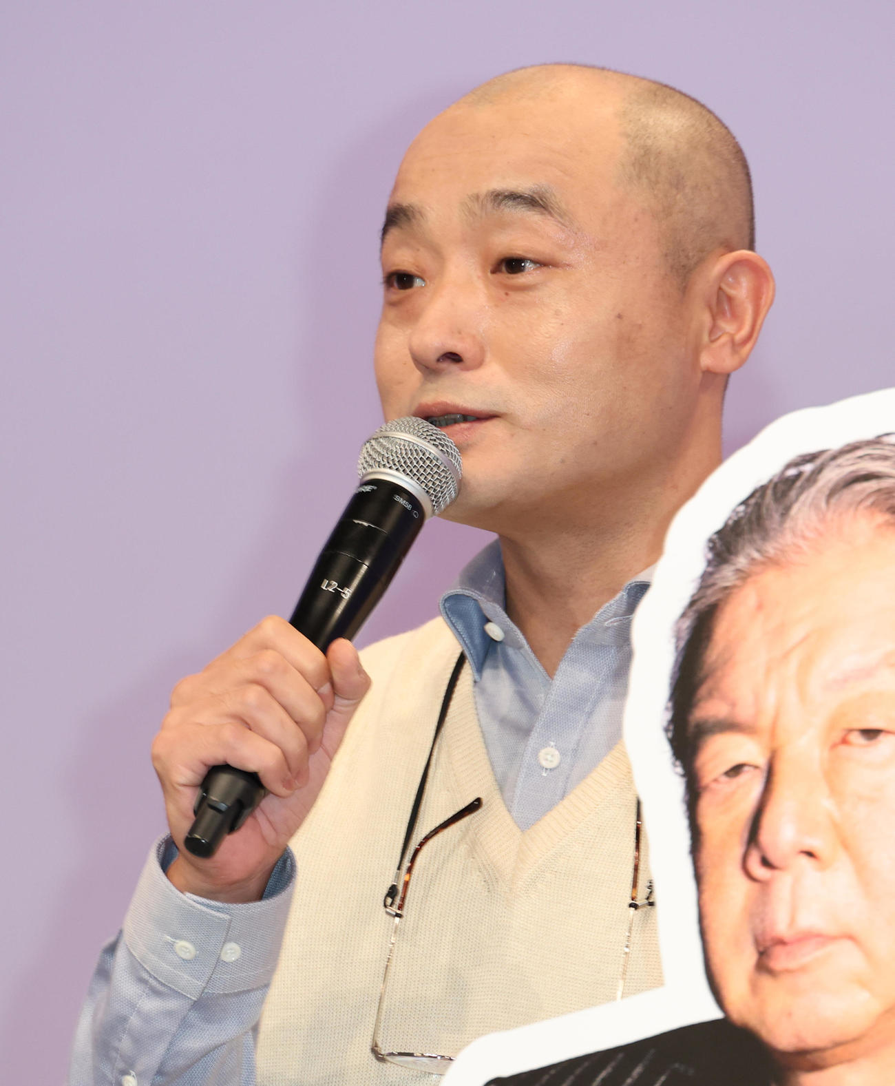ドラマ「モンスター」の制作発表を行う宇野祥平（撮影・中島郁夫）
