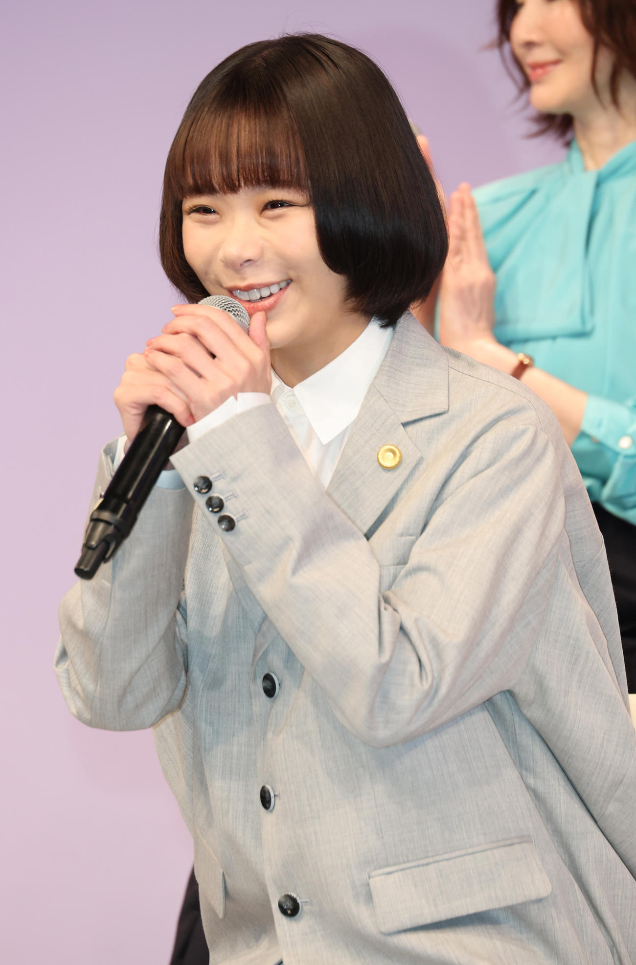 ドラマ「モンスター」の制作発表を行う趣里（撮影・中島郁夫）