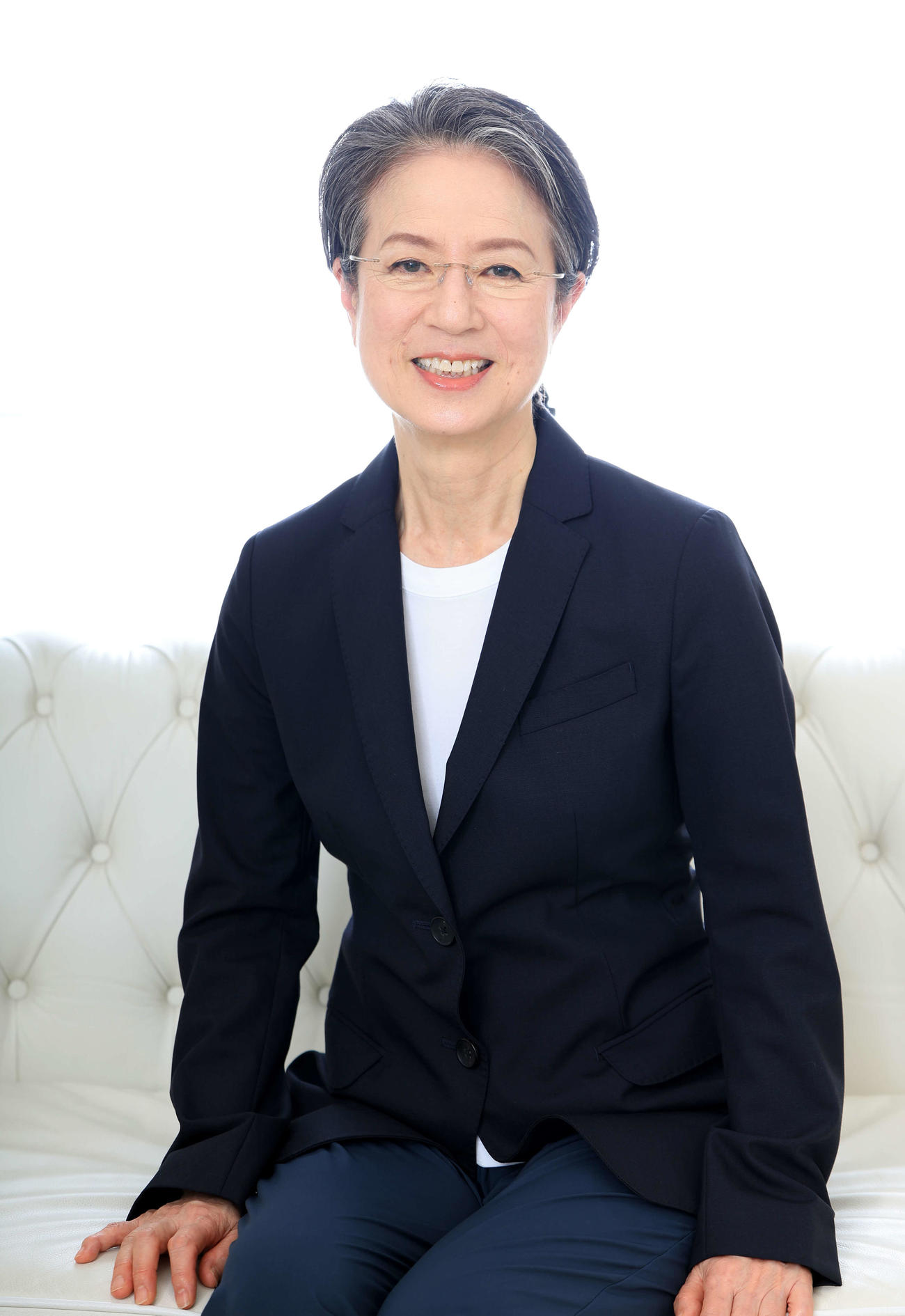 ステキな笑顔も元気も弾ける益田由美（撮影・浅見桂子）
