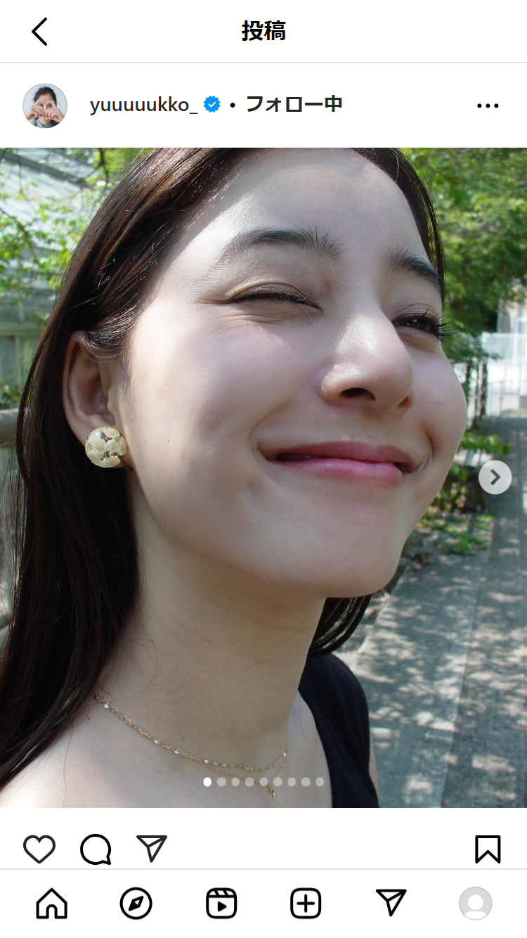 新木優子のインスタグラムから