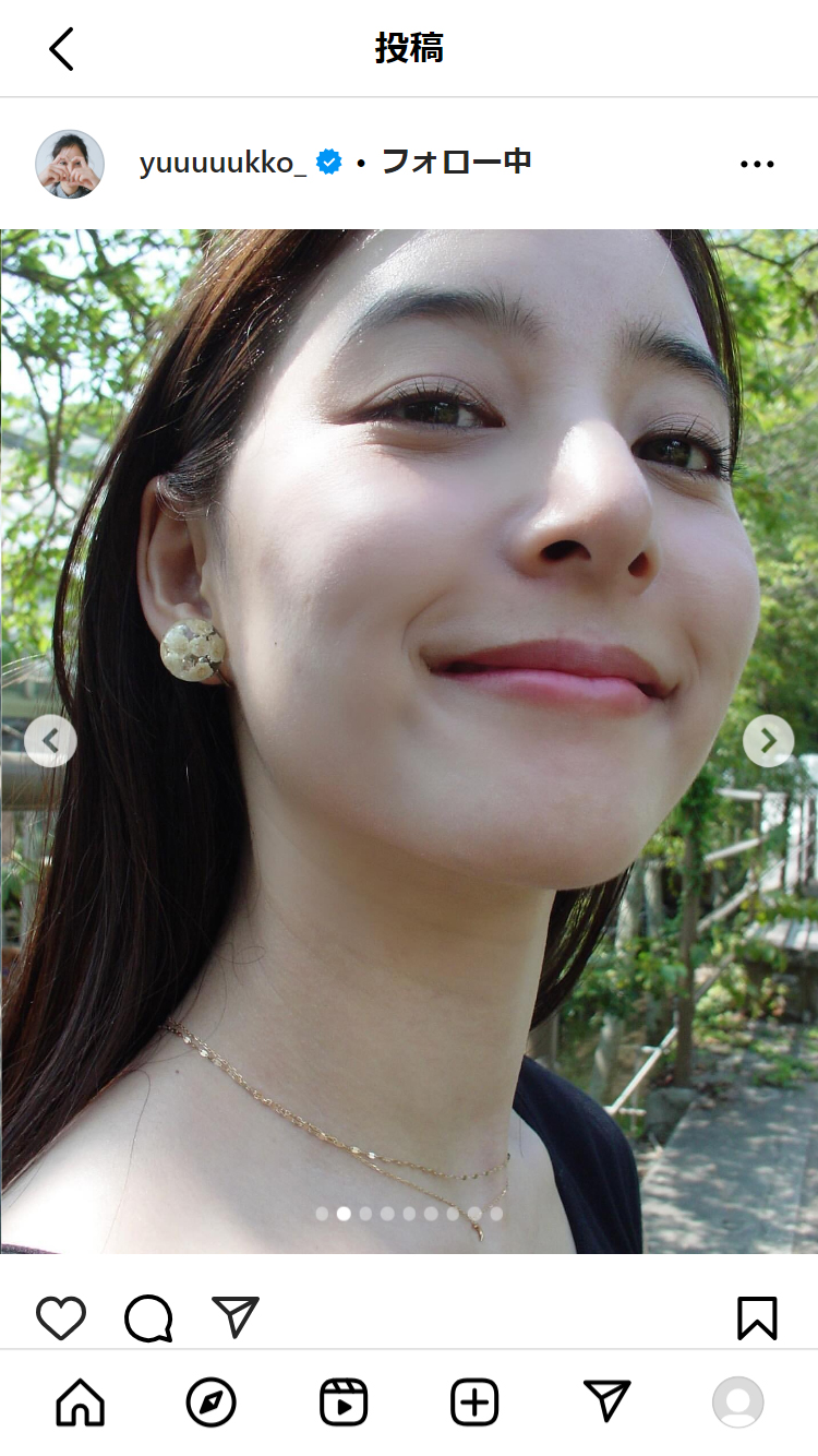 新木優子のインスタグラムから
