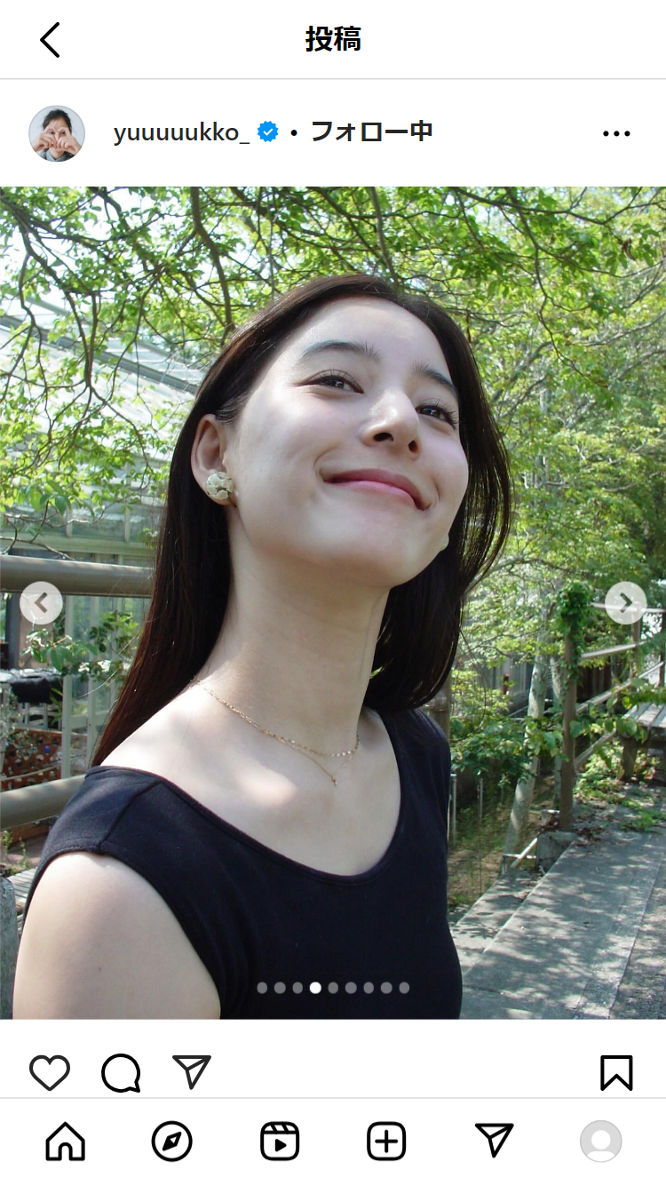 新木優子のインスタグラムから