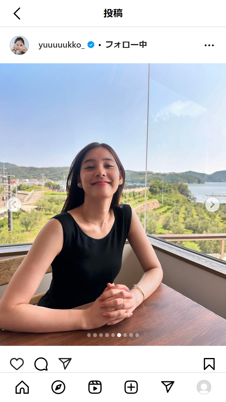新木優子のインスタグラムから