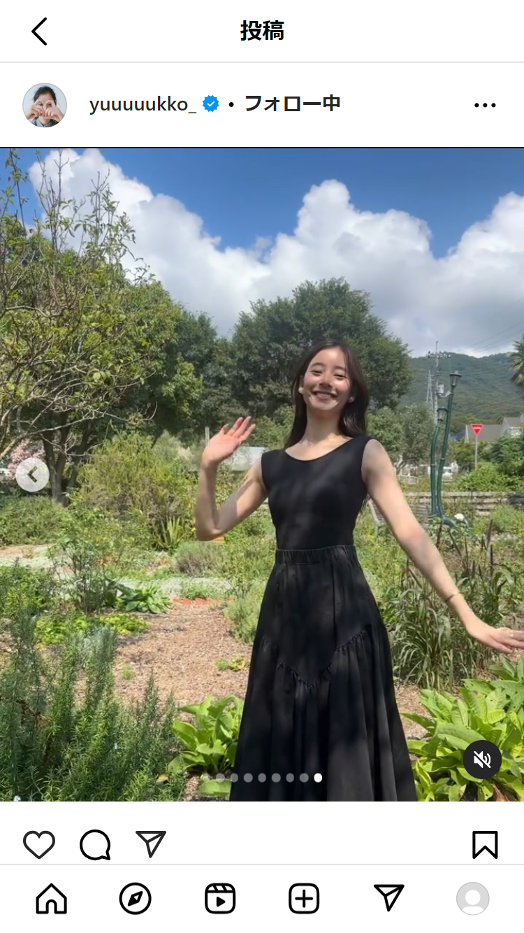 新木優子のインスタグラムから