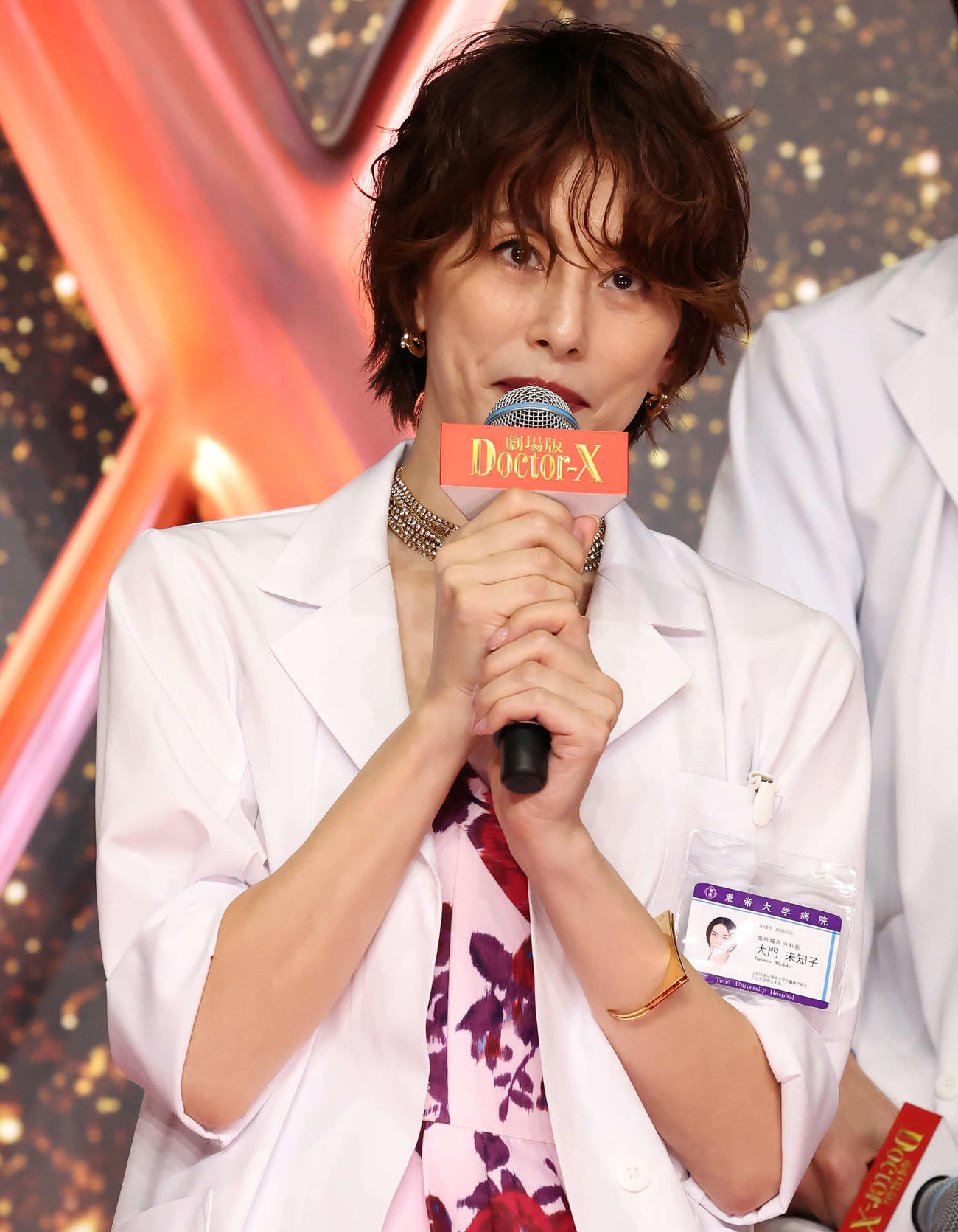 この映画がシリーズ最後だと発表する米倉涼子（撮影・丹羽敏通）