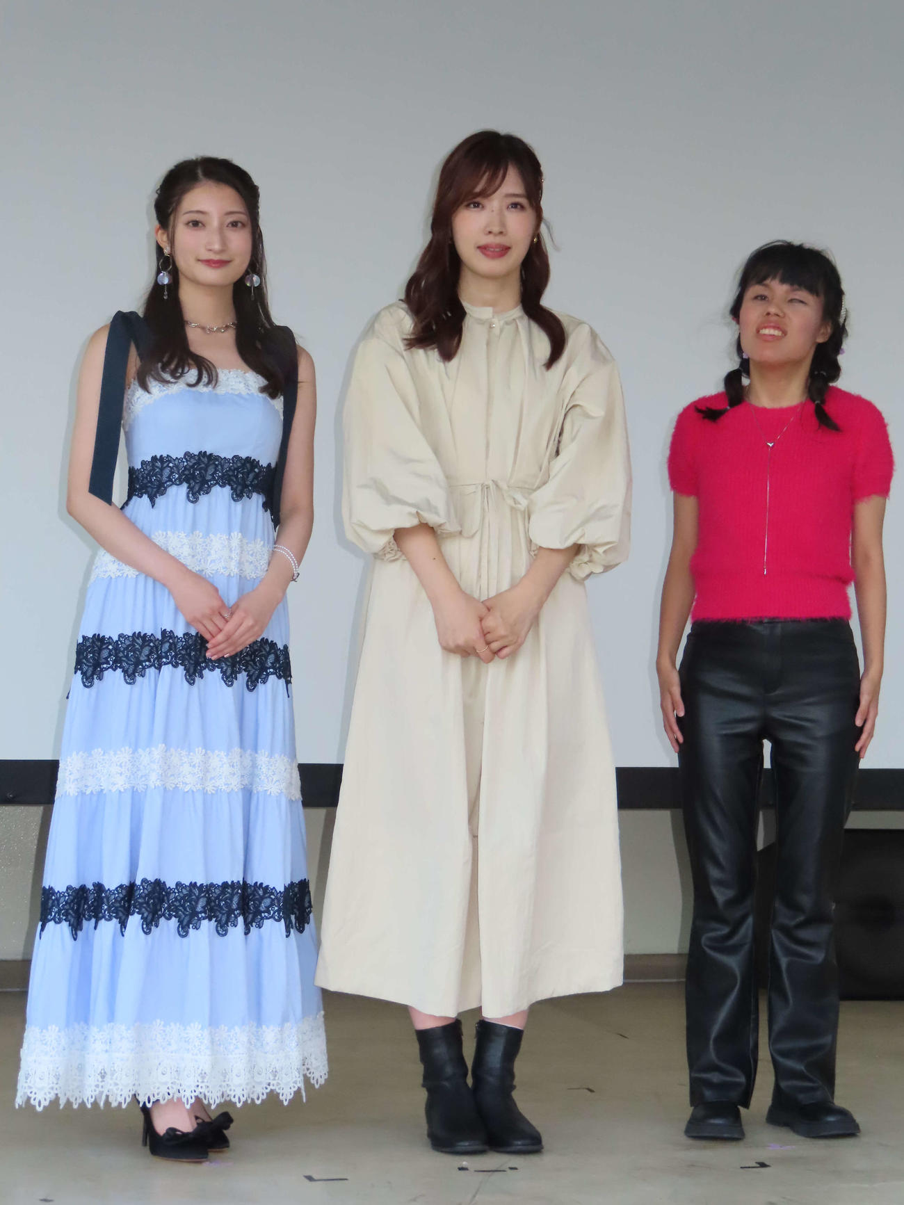 「ANISON SPECIAL LIVE」に出演した、左から井上音生、大原ゆい子、わたなべちひろ
